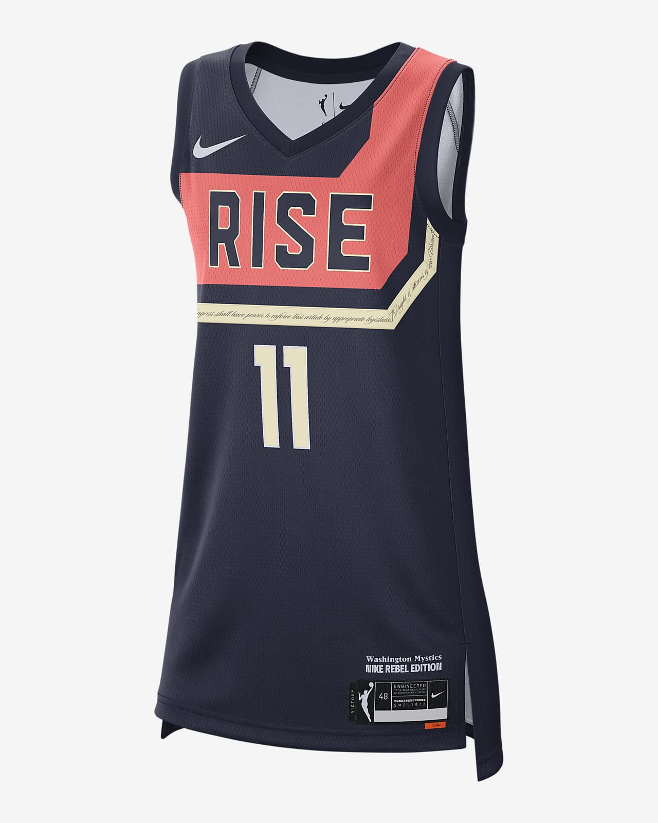shear rival layer Elena Delle Donne Mystics Rebel Edition Nike Dri-FIT WNBA Victory Jersey.  Nike.com