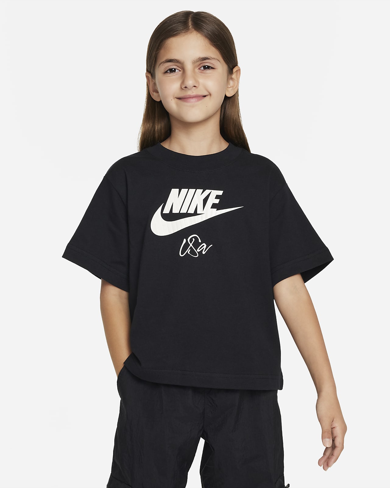 Youth Nike Black USWNT Futura T-Shirt Size: Extra Small