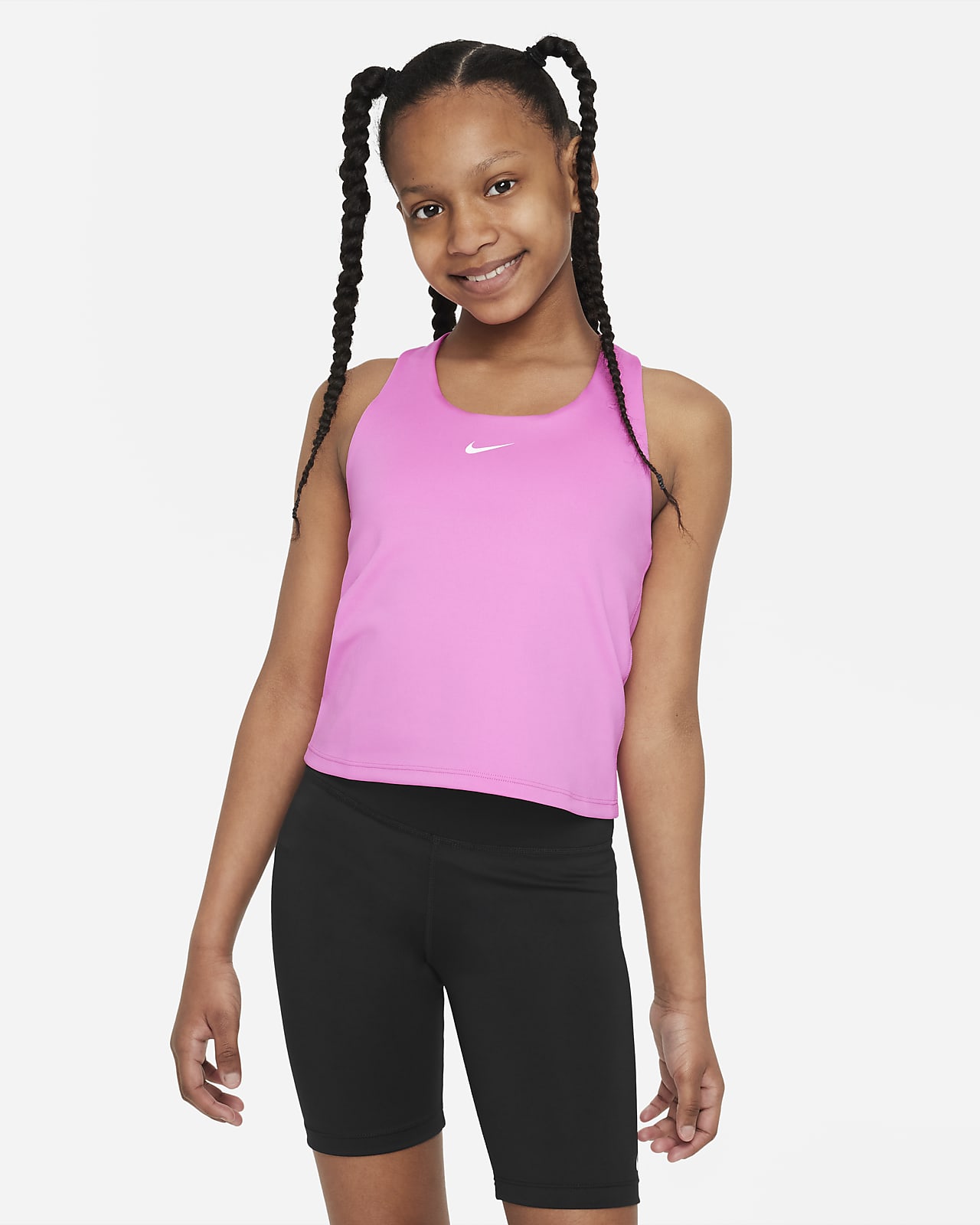 Camiseta de tirantes con bra deportivo para niña talla grande Nike Swoosh