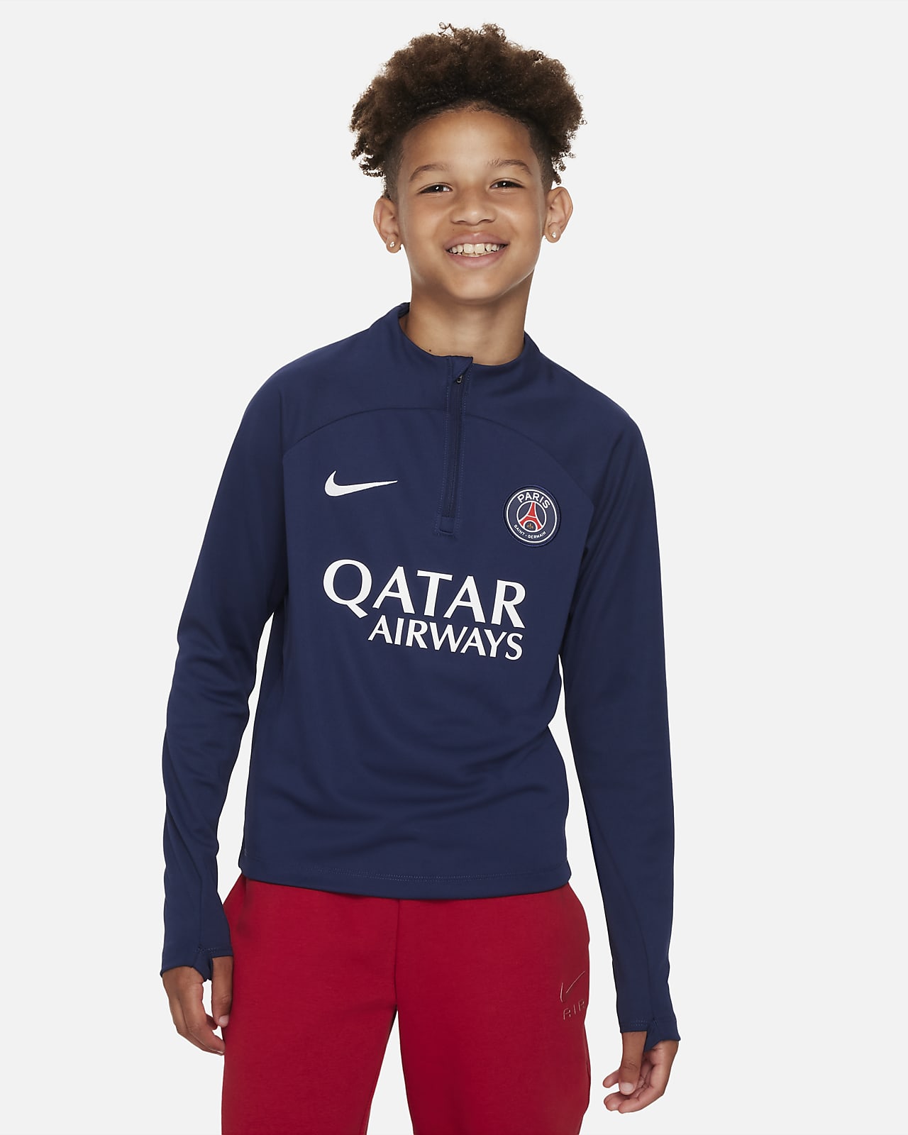Saint-Germain Academy Older Kids' Nike Dri-FIT Knit Football Drill Top. Nike LU