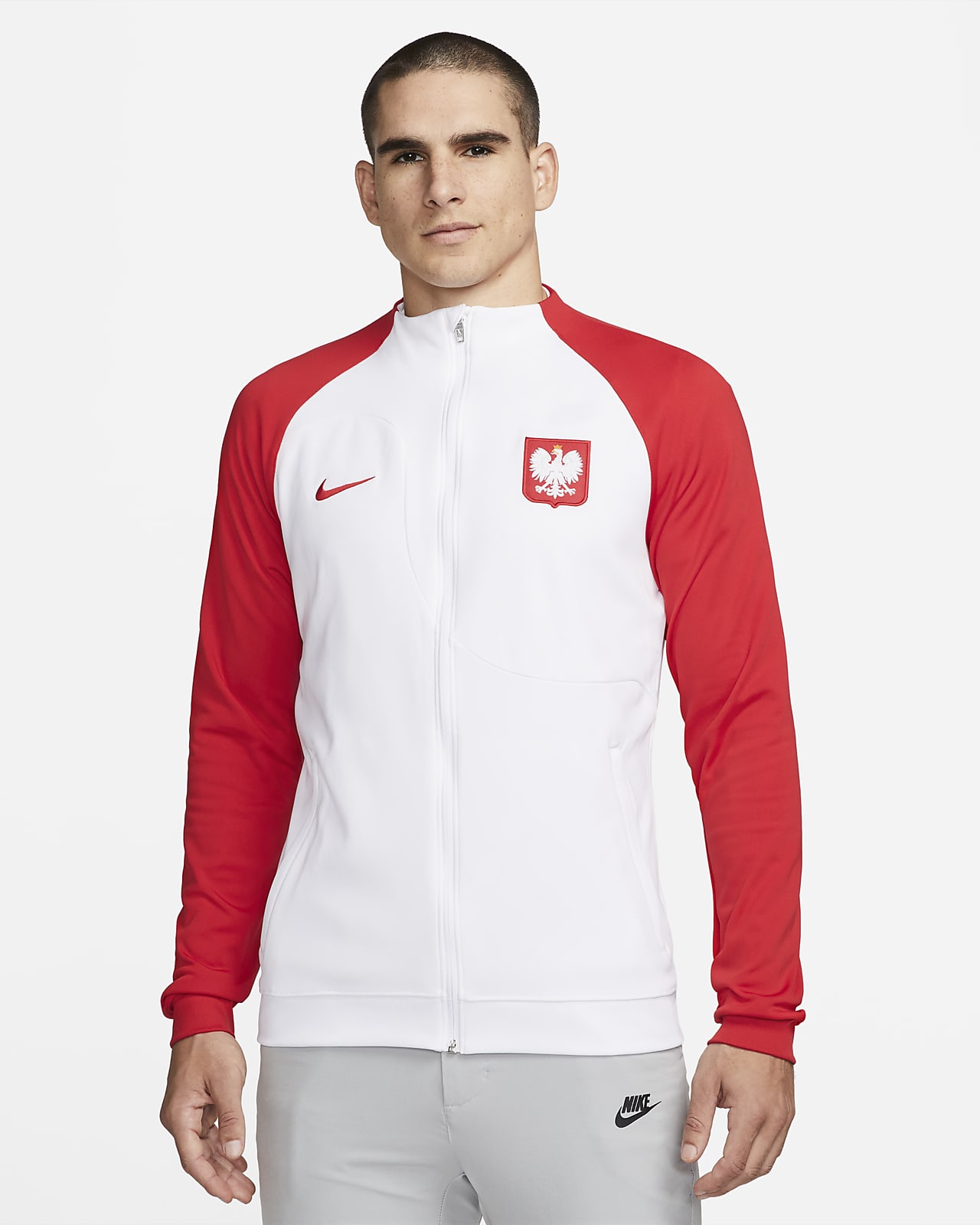 Poland Academy Pro Men's Knit Football Jacket. Nike UK