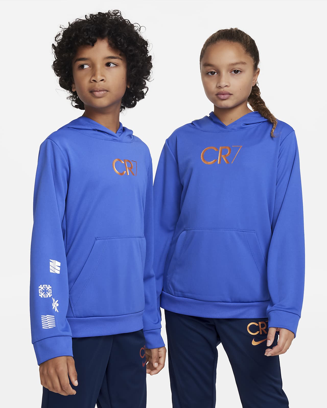 Bluza piłkarska z kapturem dla dużych dzieci CR7