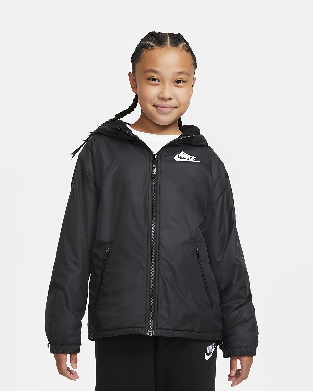 nike fleece lined jacket junior