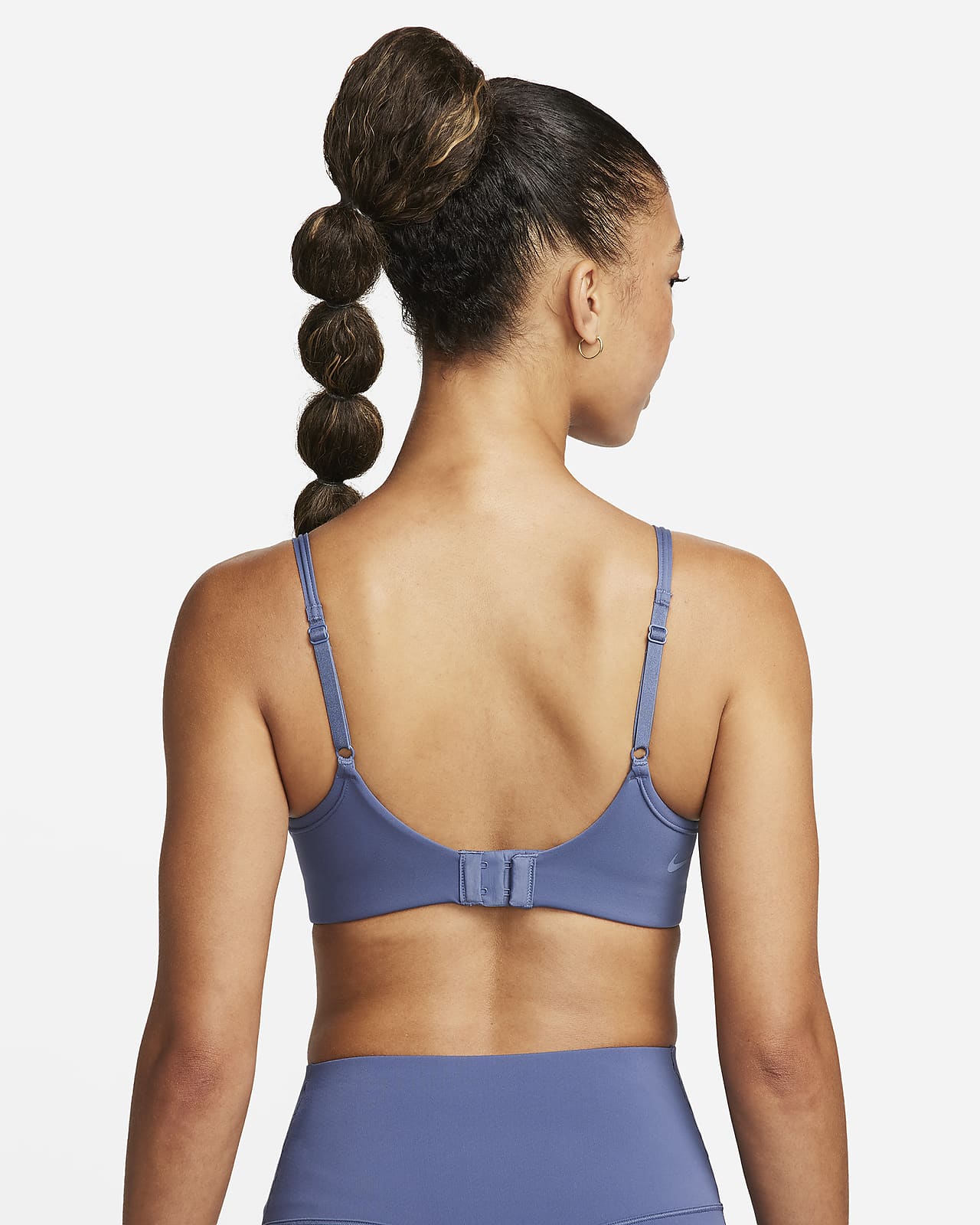 Nike Performance INDY V NECK BRA - Light support sports bra - lapis/deep  royal blue/lapis/(white)/dark blue 