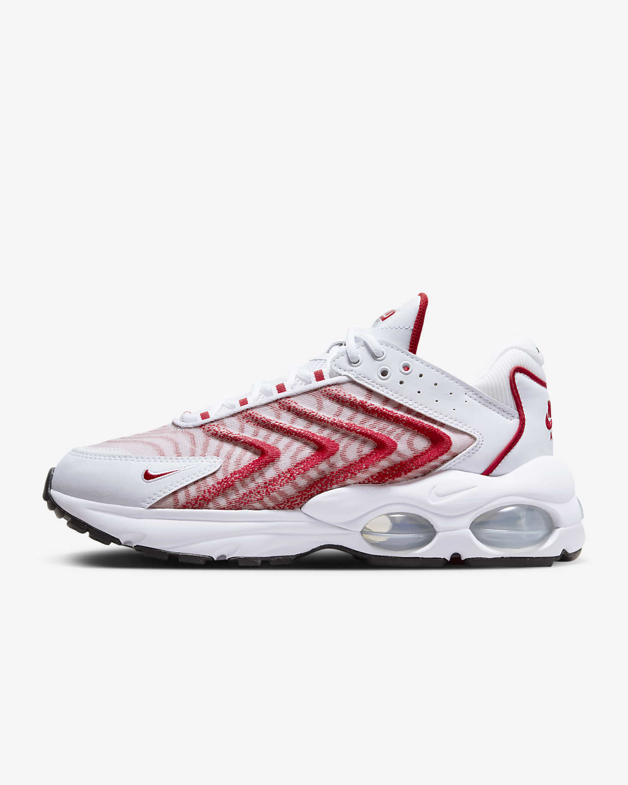 Nike Men's Air Max tw Shoes, White/Red/Black