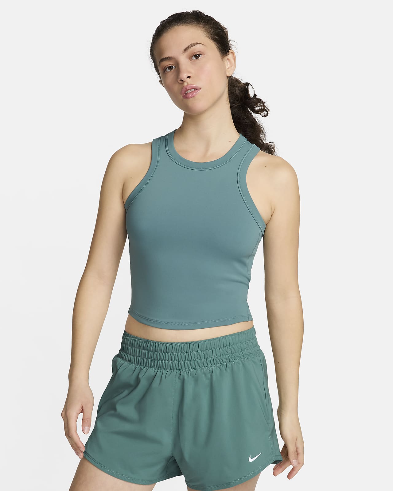 Nike One Fitted Women's Dri-FIT Cropped Tank Top.