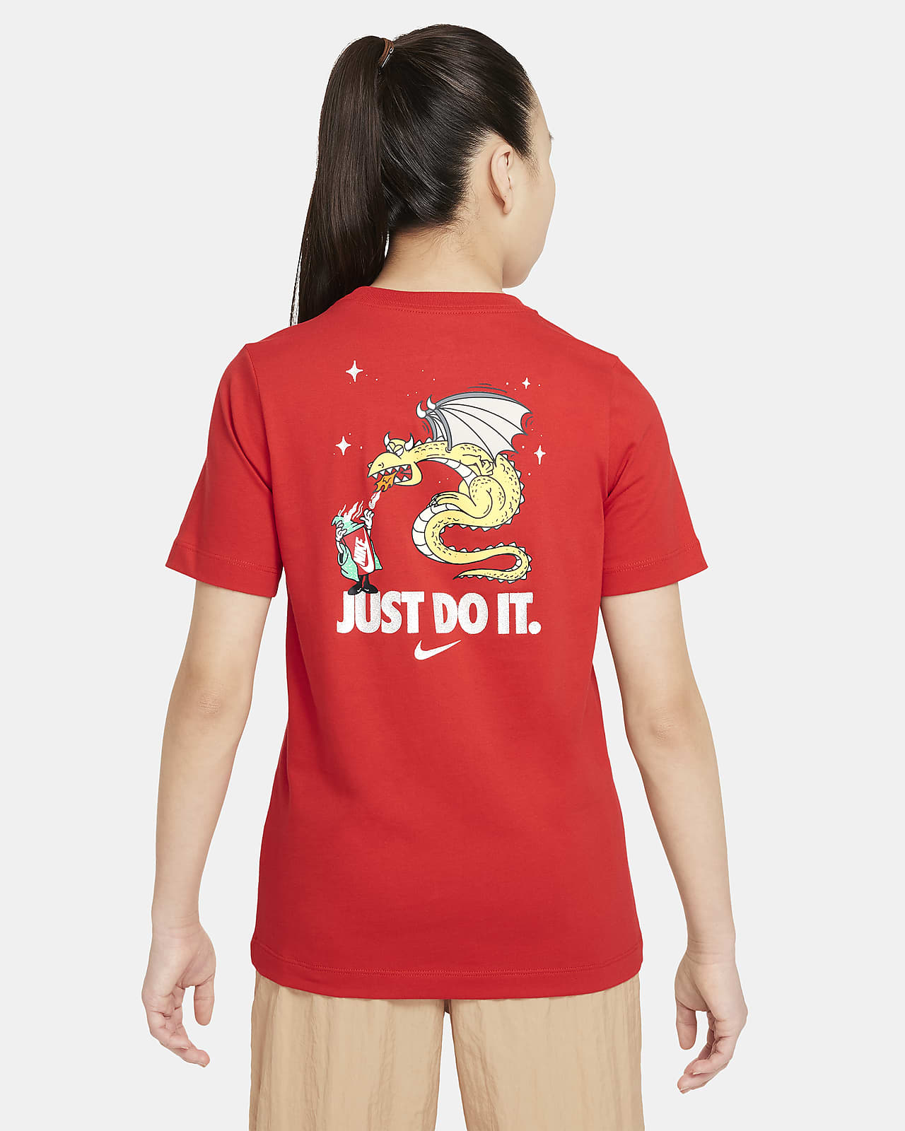 Red nike best sale shirt kids