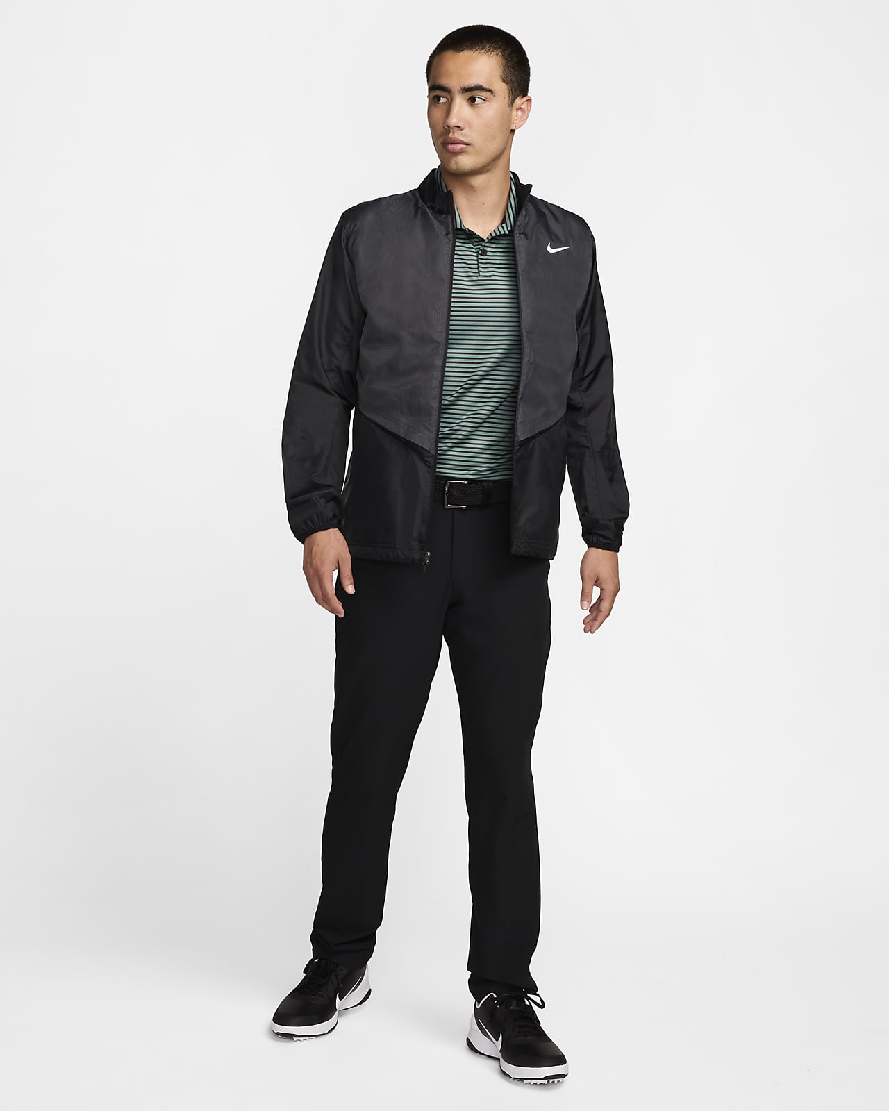 【ナイキ公式】メンズ Therma-FIT レペル フルジップ ゴルフジャケット ブラック メンズ S Nike Men's Therma-FIT Repel Full-Zip GOLF Jacket
