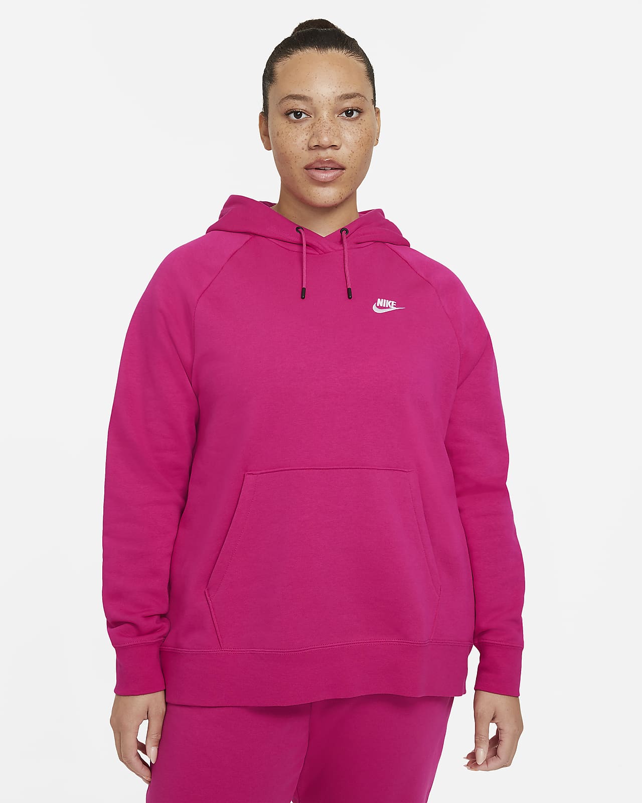 nike sportswear women's essential fleece pullover hoodie