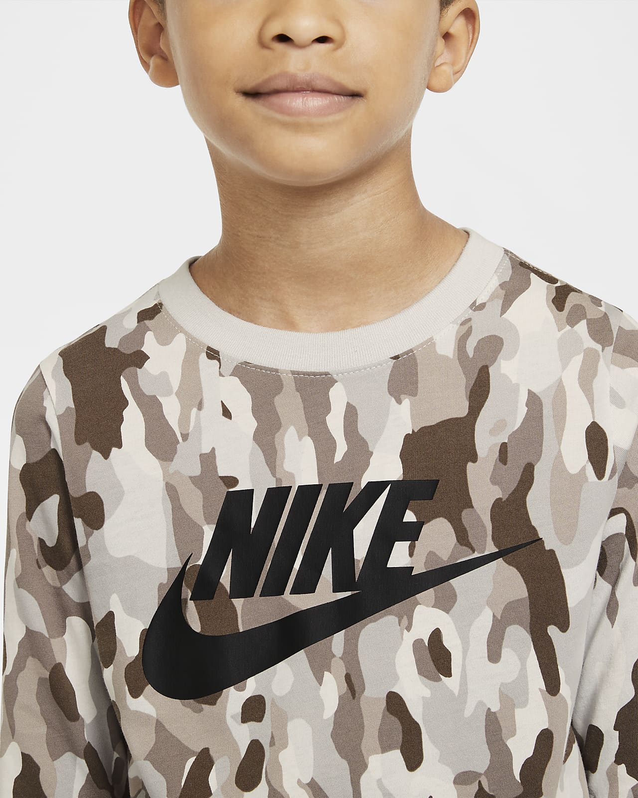 Playera de manga larga estampada para ni os talla grande Nike