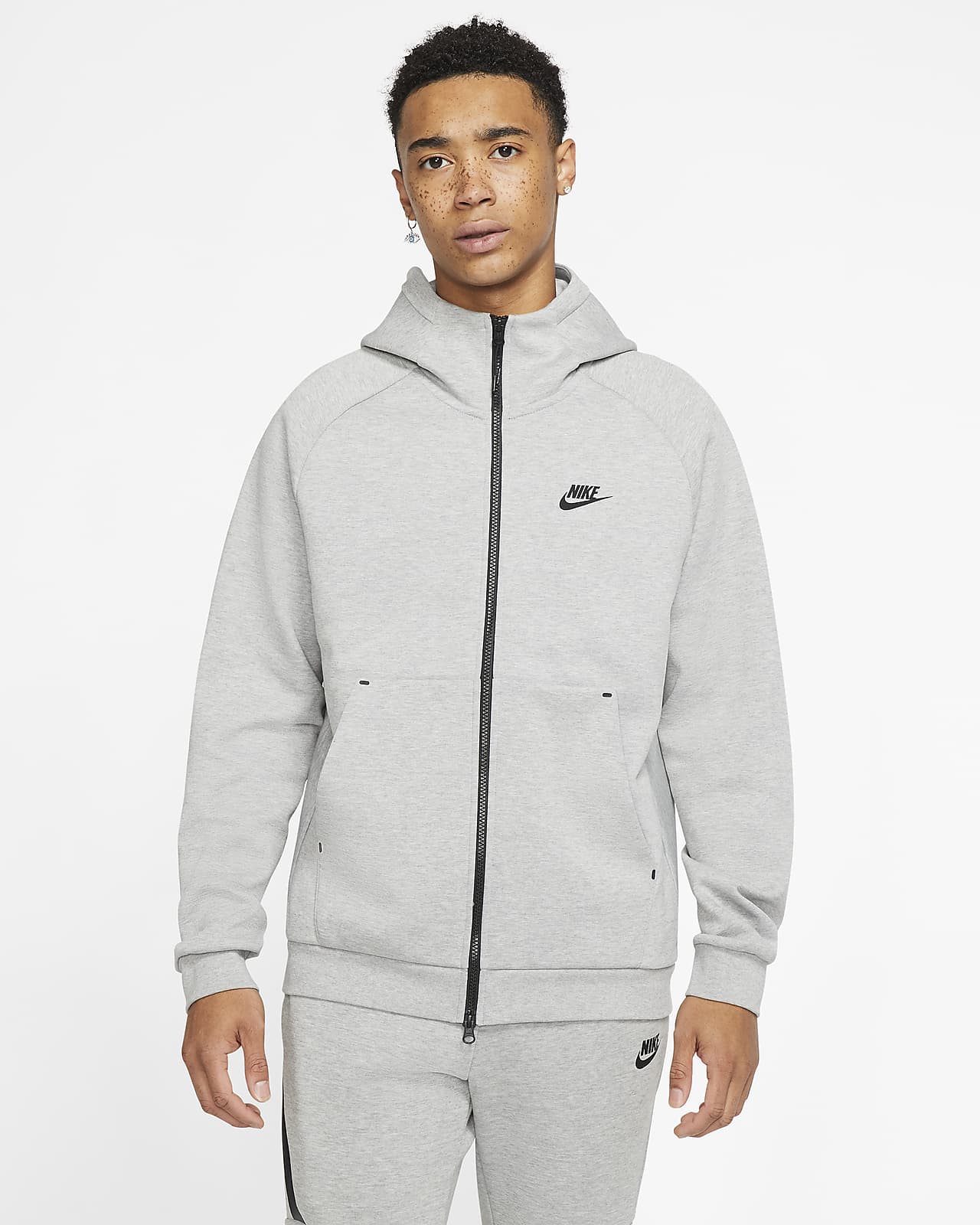 Huvtröja med hel dragkedja Nike Sportswear för män. Nike SE Huvtröja med hel dragkedja Nike Sportswear Club Fleece för