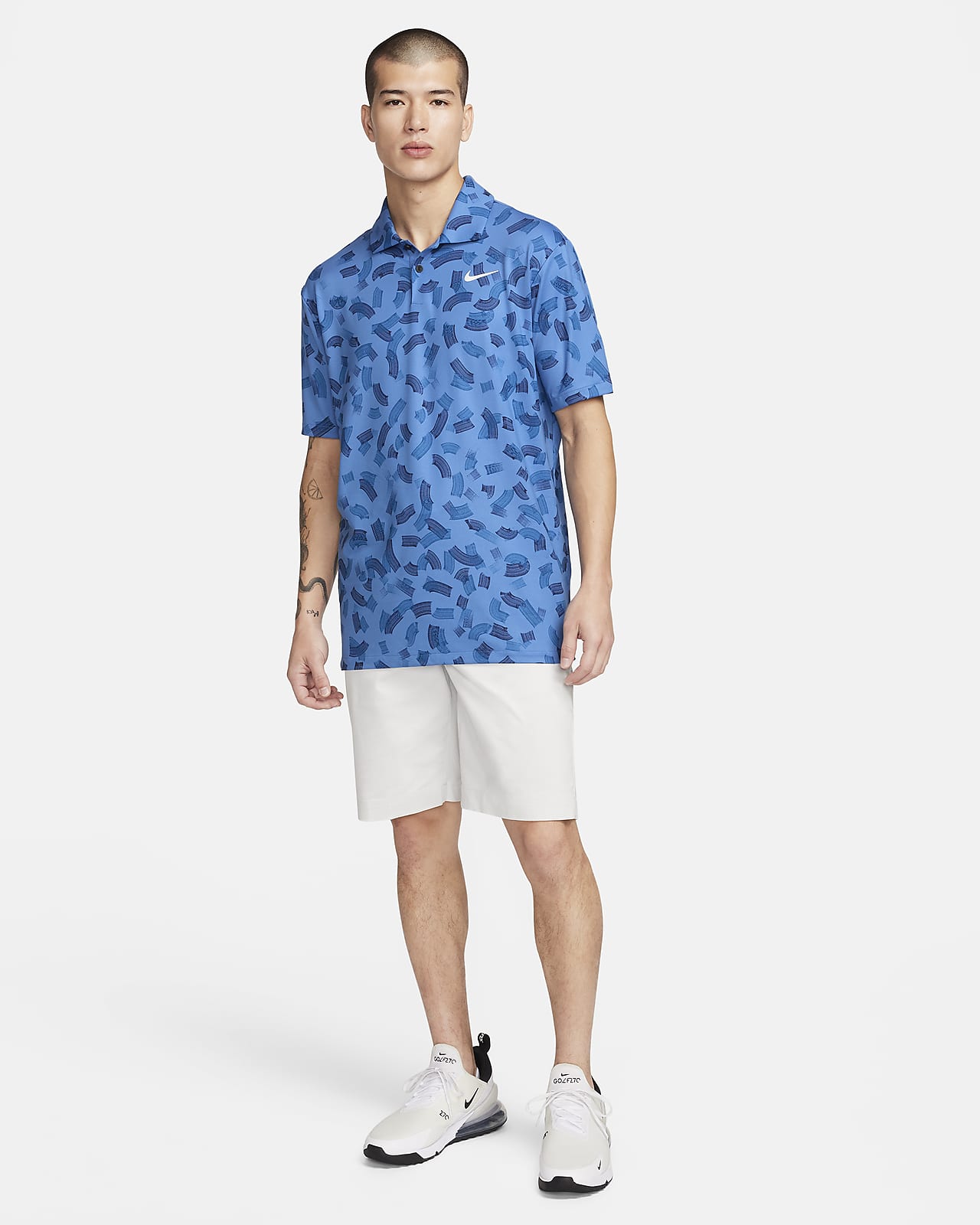 nike golf polo blue