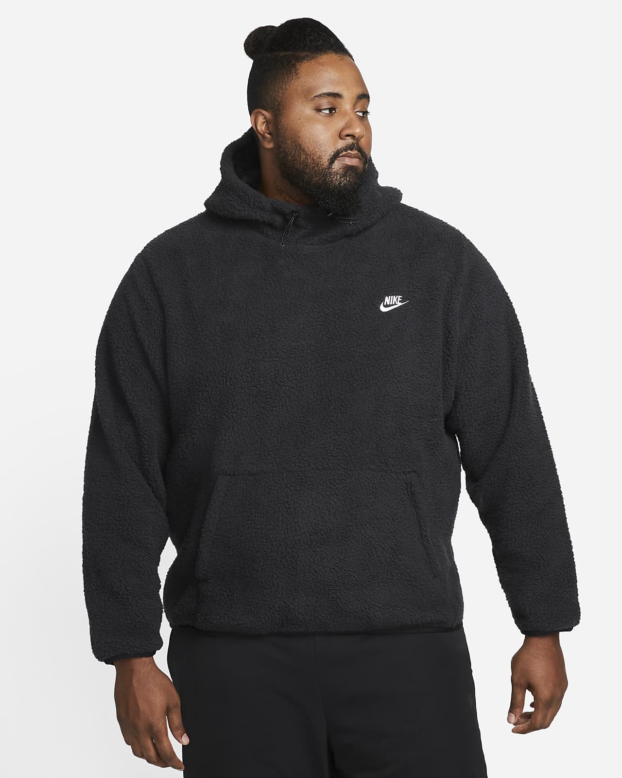 black pullover fleece