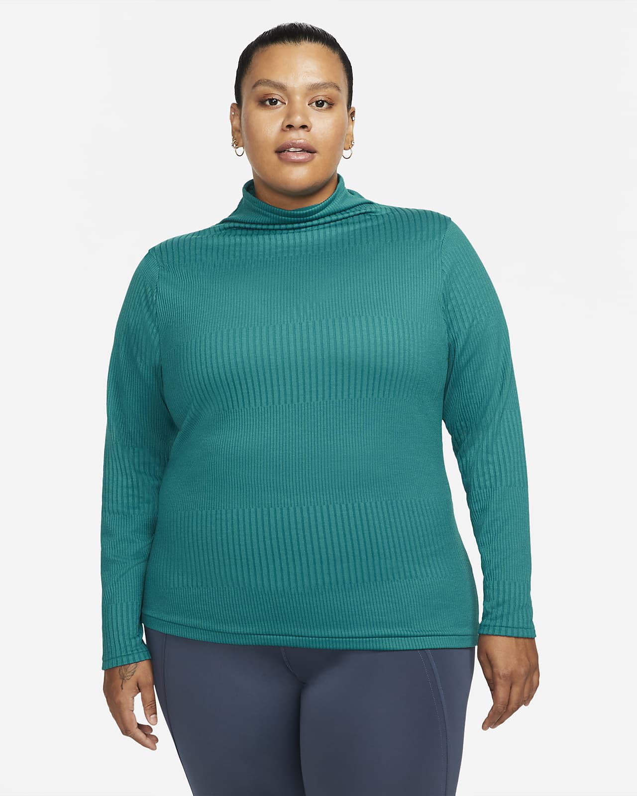 Yoga Luxe Dri-FIT Long-Sleeve Ribbed (Plus Size). Nike.com