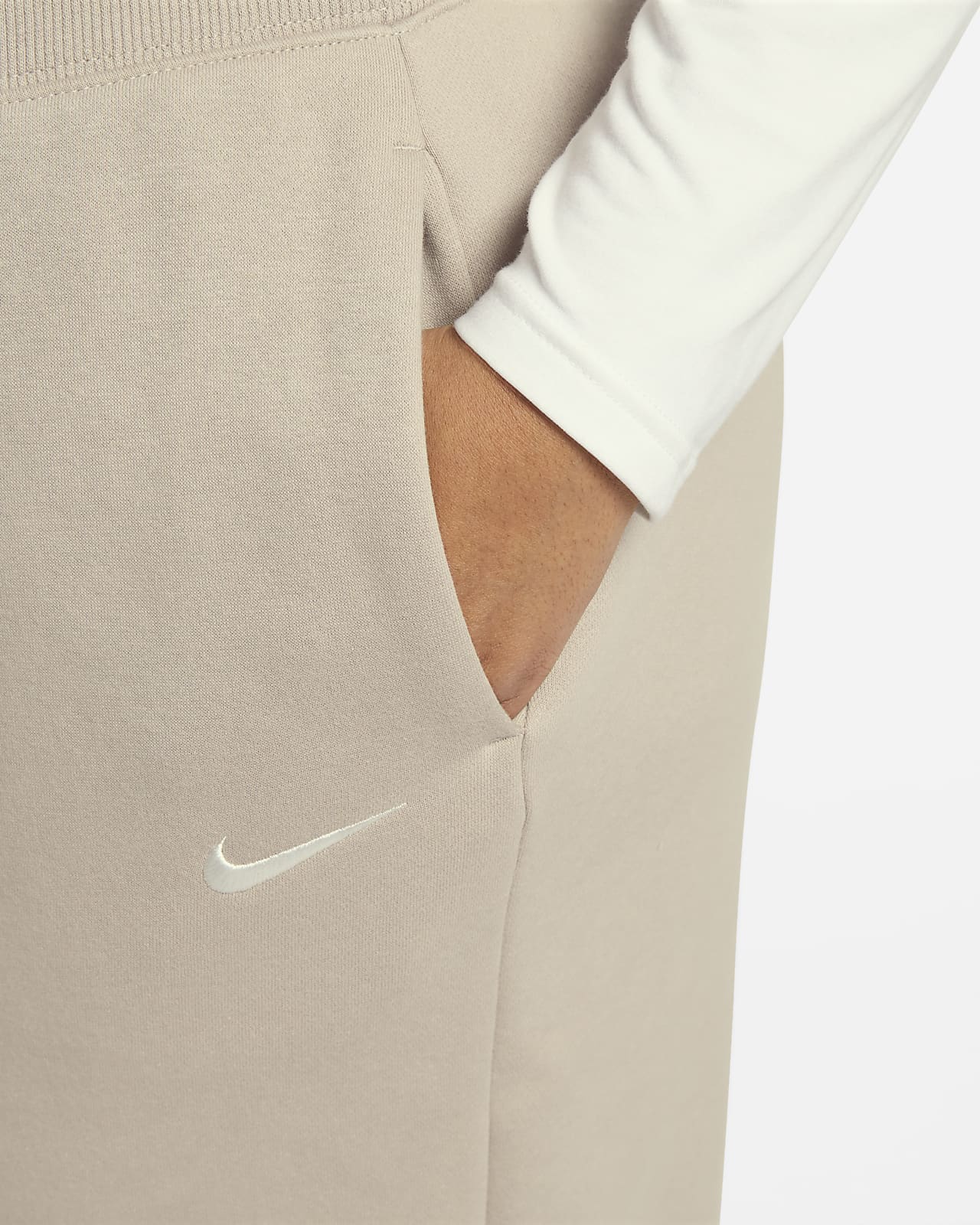 Pantaloni tuta palazzo a vita alta Nike Sportswear Phoenix Fleece – Donna