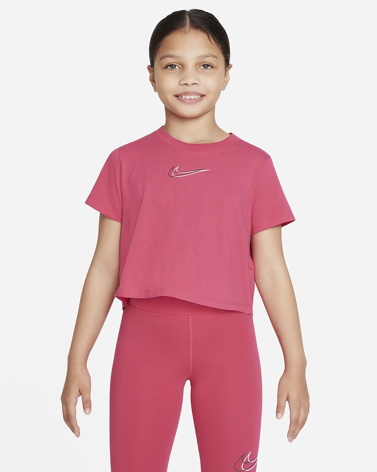 Nike Sportswear verkürztes Tanz-T-Shirt für ältere Kinder (Mädchen)