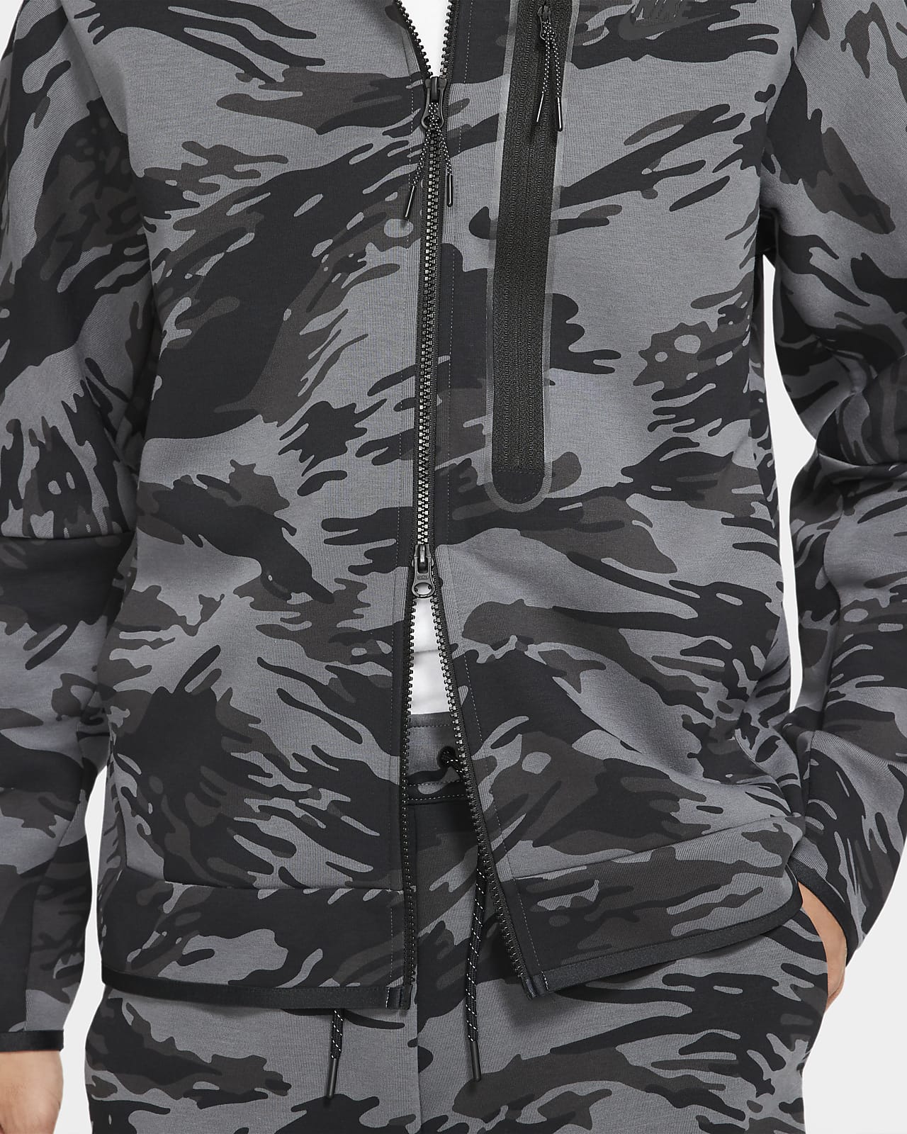 black zip nike hoodie