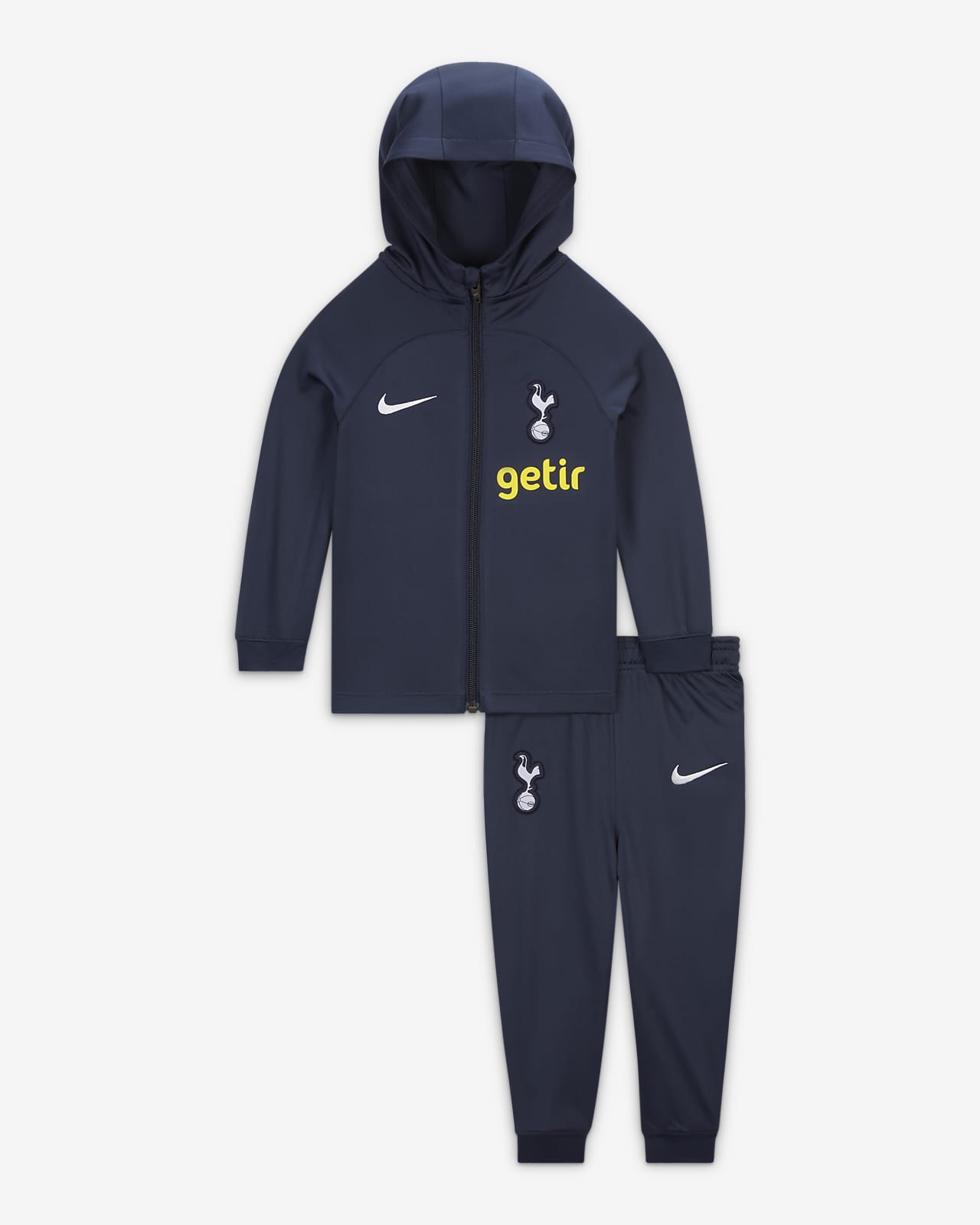 Tottenham Hotspur Strike Nike Dri-FIT tracksuit med hette til sped-/småbarn