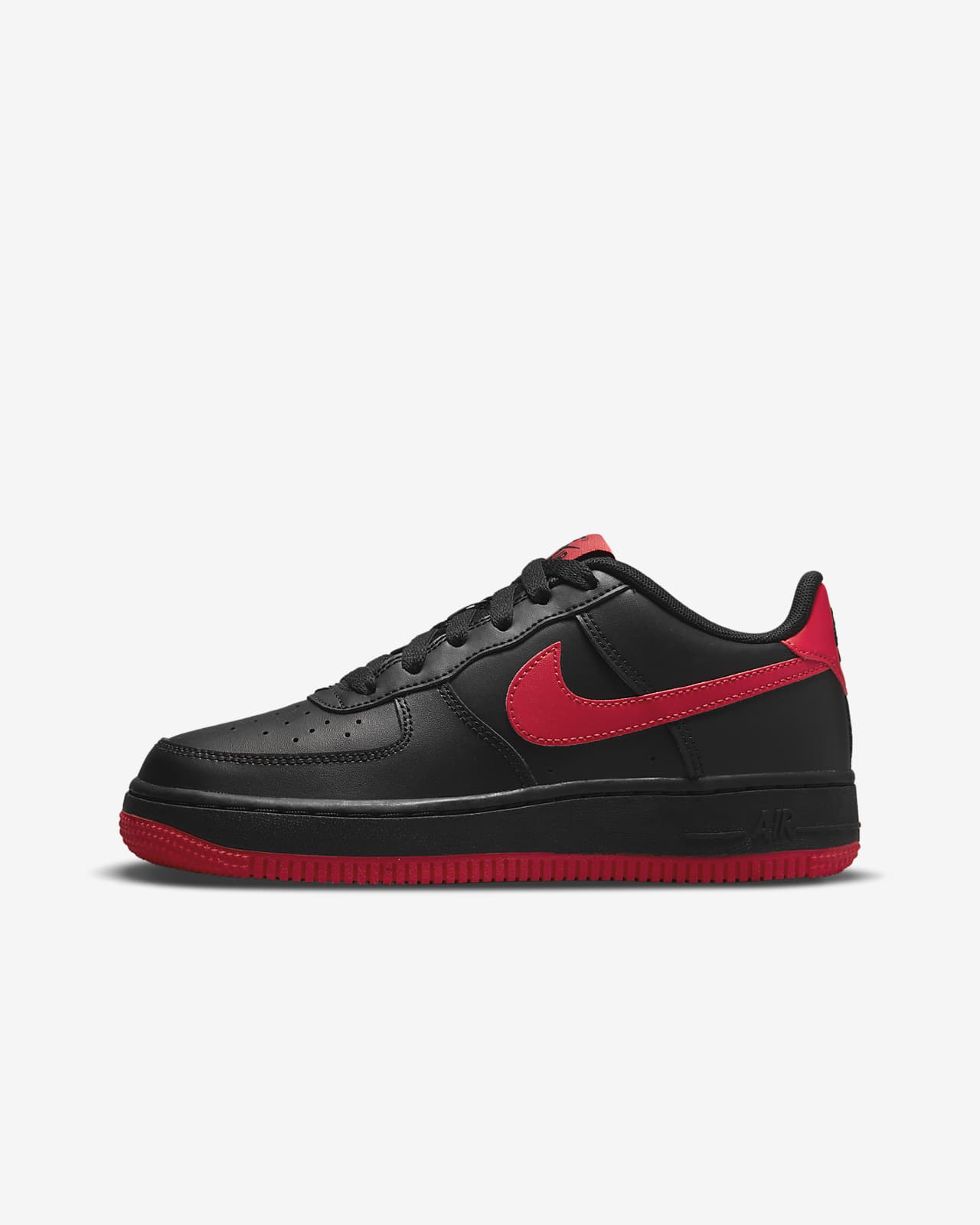 GS Nike Air Force 1 ‘Black / University Red’