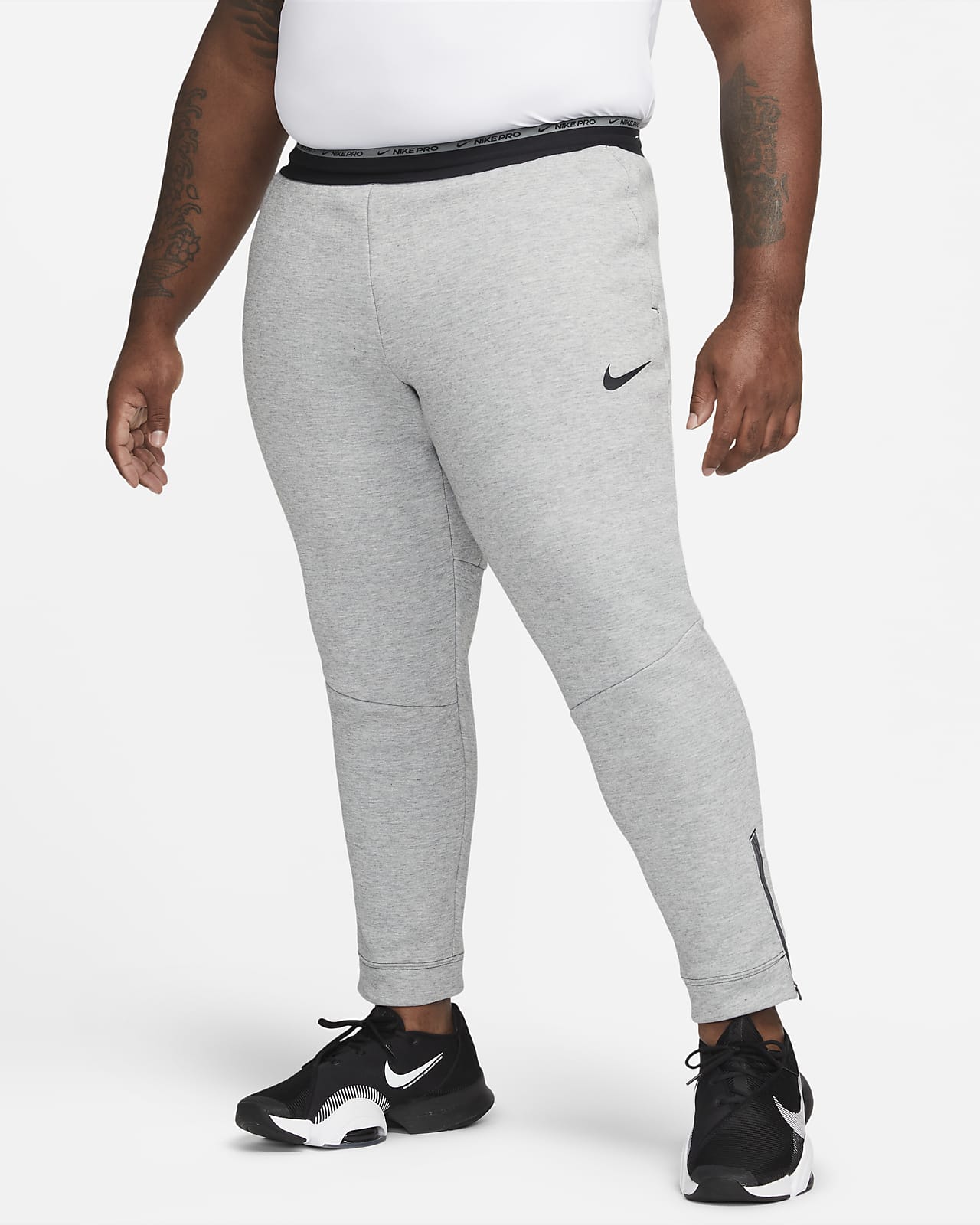 nike pro grey sweatpants