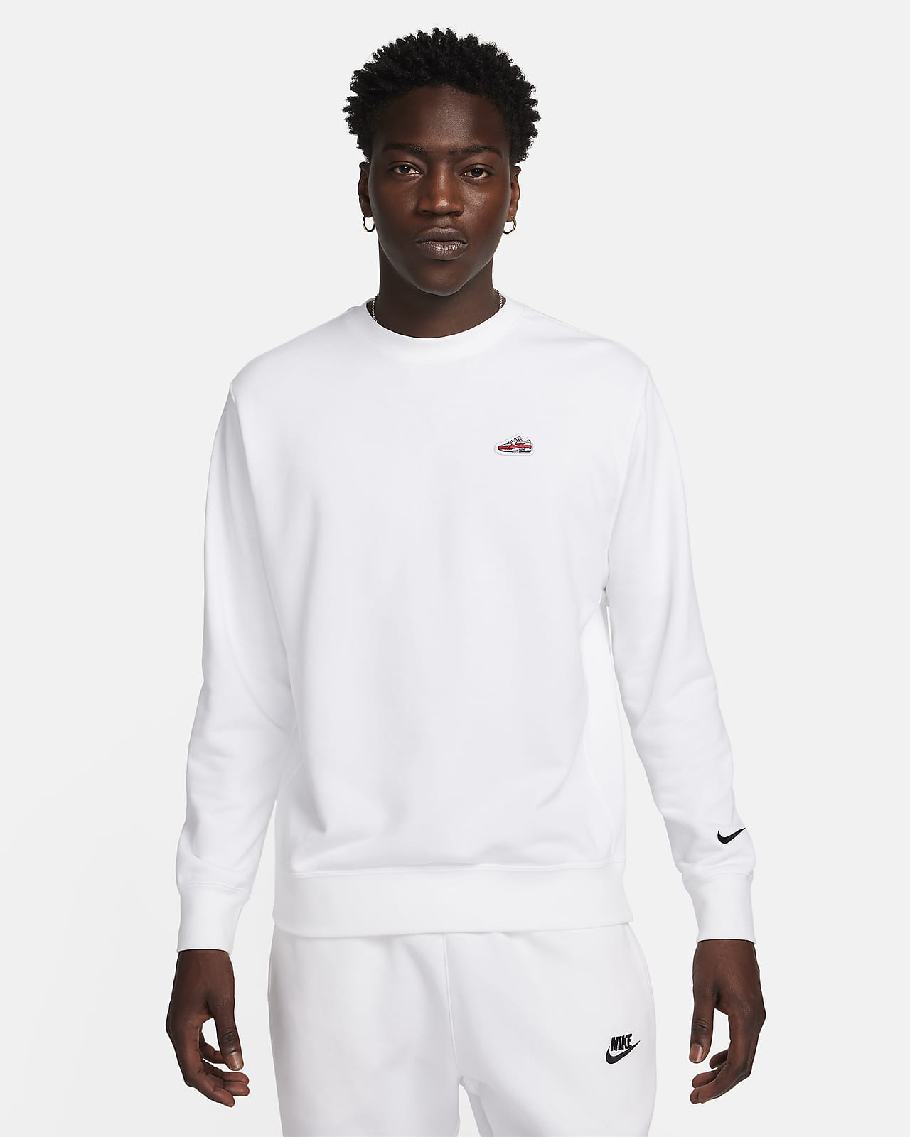 Męska bluza z półokrągłym dekoltem z dzianiny dresowej Nike Sportswear