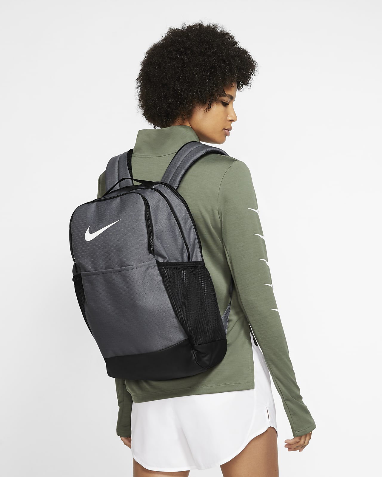 nike grey brasilia backpack