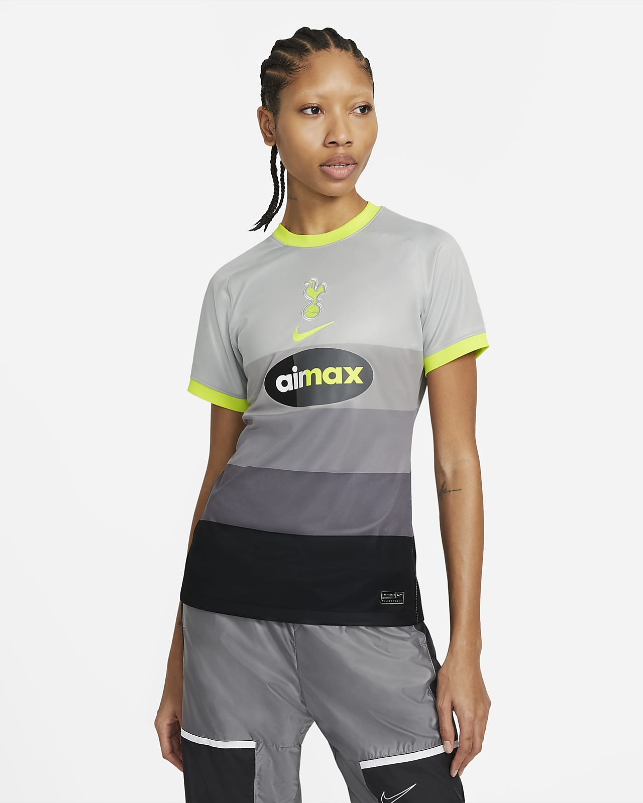 Nike Air Max Womens Tottenham Hotspurs Soccer Jersey Grey Exclusive Kit  Futbol