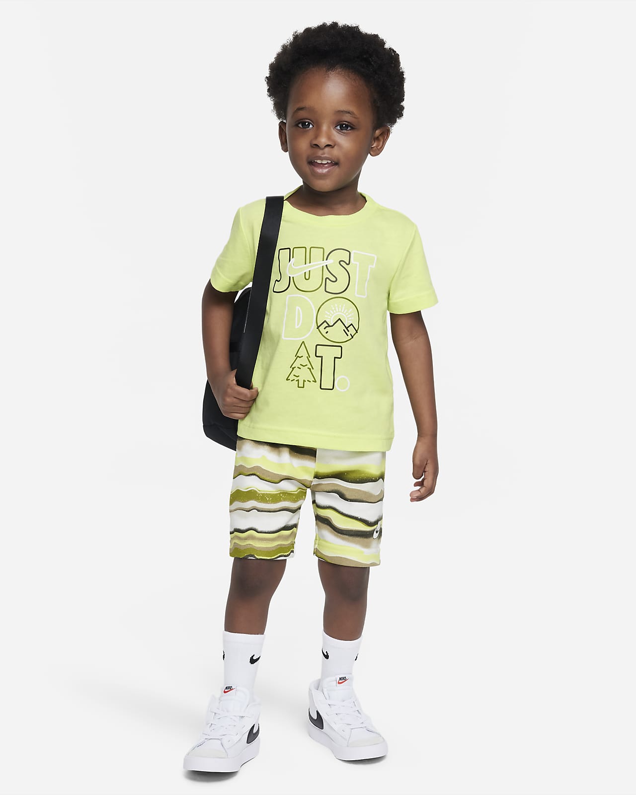 Nike Sportswear "Leave No Trace" Printed Shorts Set Toddler 2-Piece Set