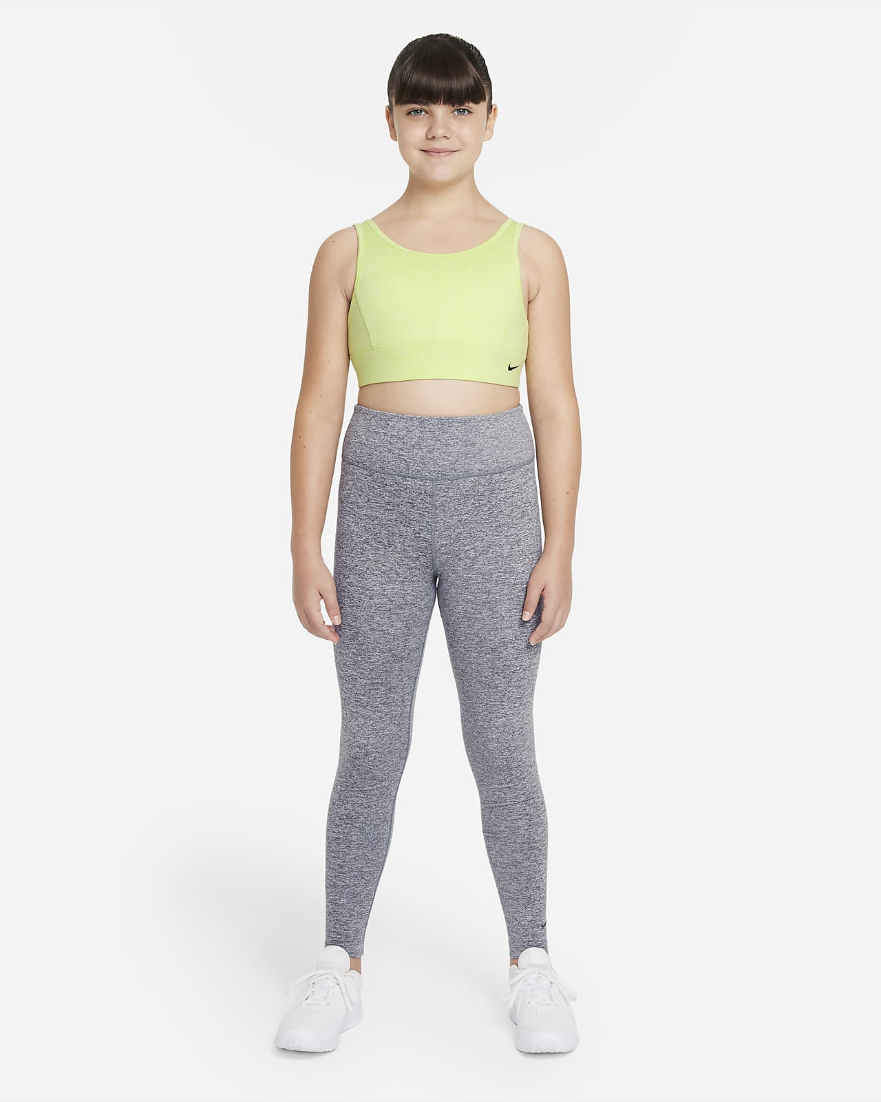 Nike Dri-FIT Swoosh Luxe Big Kids' (Girls') Sports Bra (Extended Size ...
