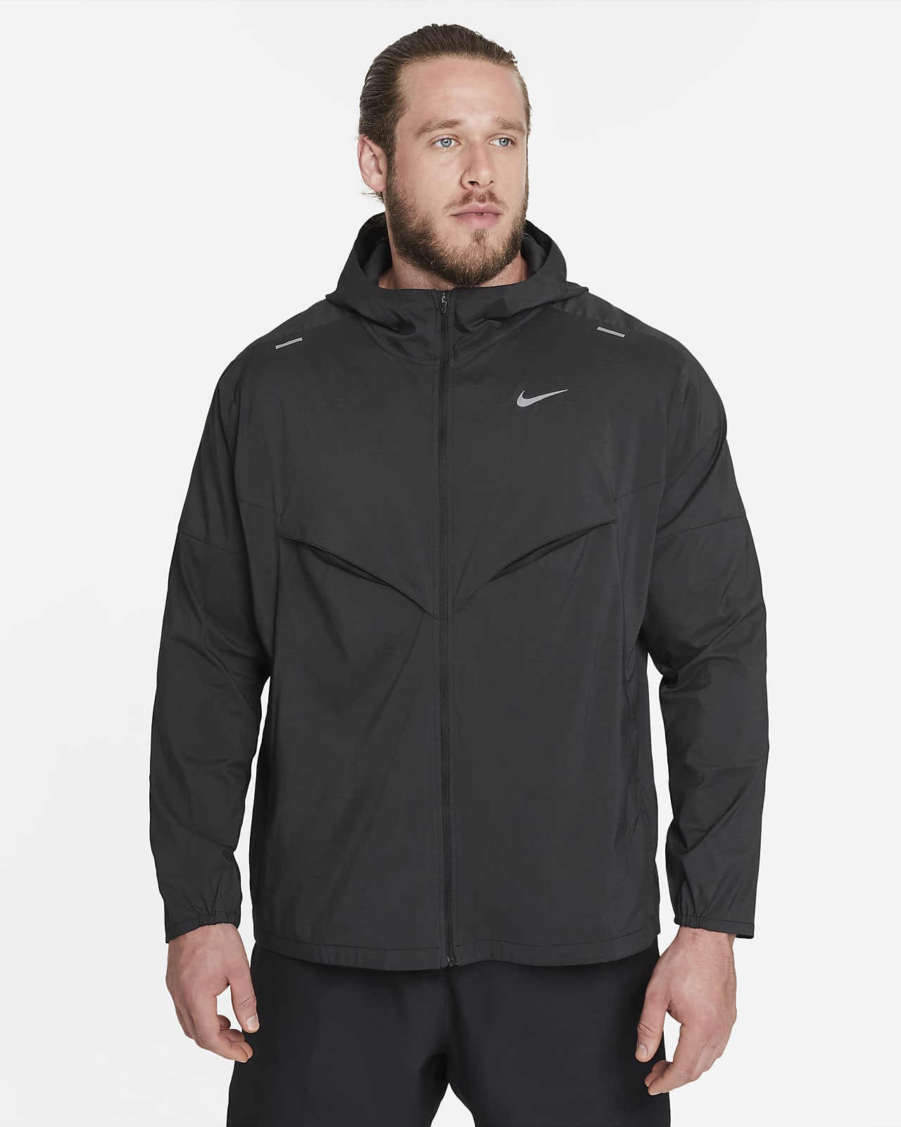 Black nike 2025 running jacket