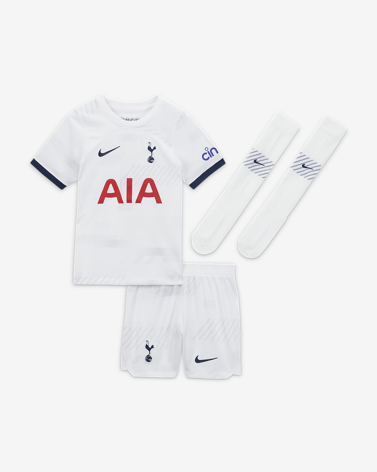 Tottenham Hotspur 2023/24 (hjemmedrakt) Nike Dri-FIT draktsett i tre deler til små barn