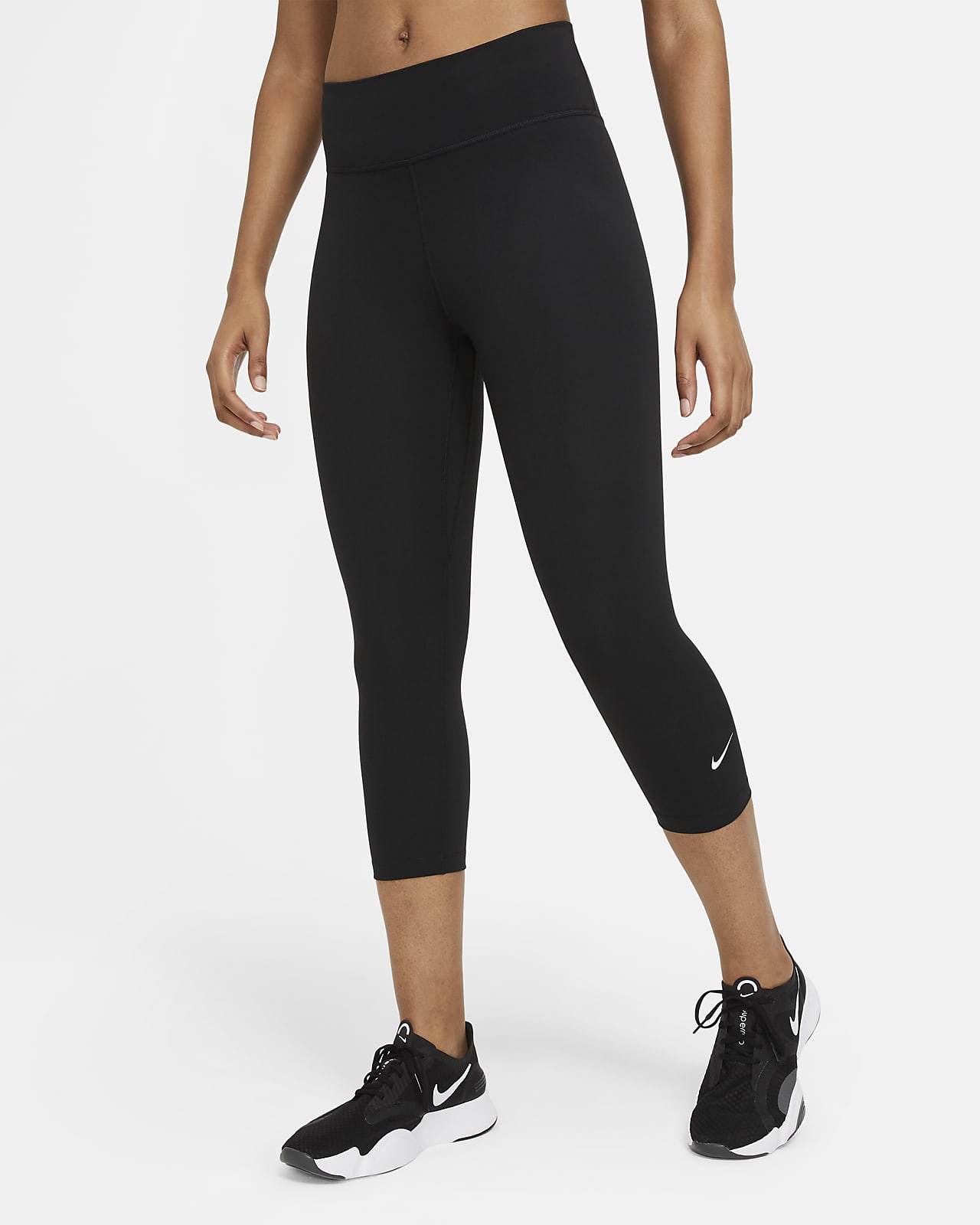 Leggings i caprilängd Nike One med medelhög midja för kvinnor