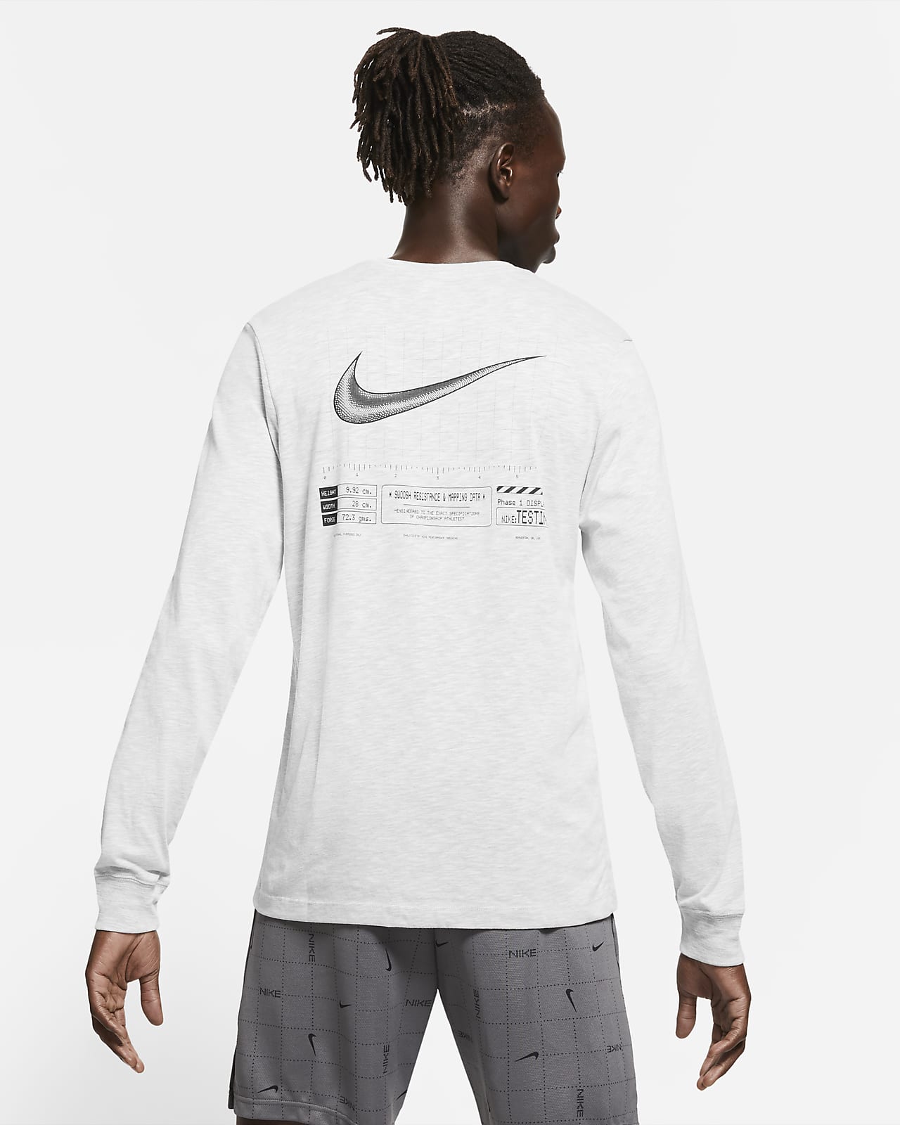 grey long sleeve nike top