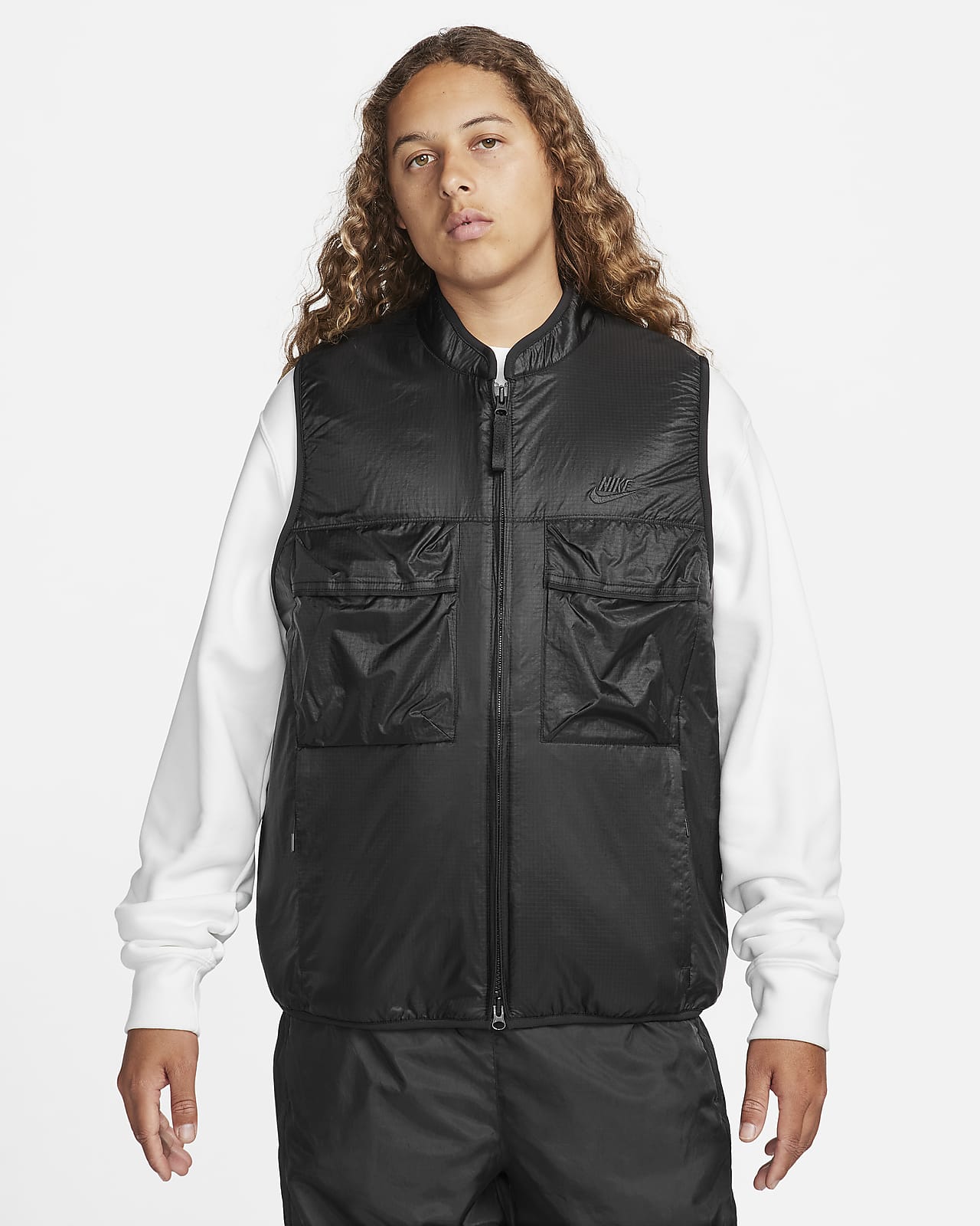 Military Drawstring Waist Slim Fit Collar Vest Sleeveless Utility Jacket –  TheMogan