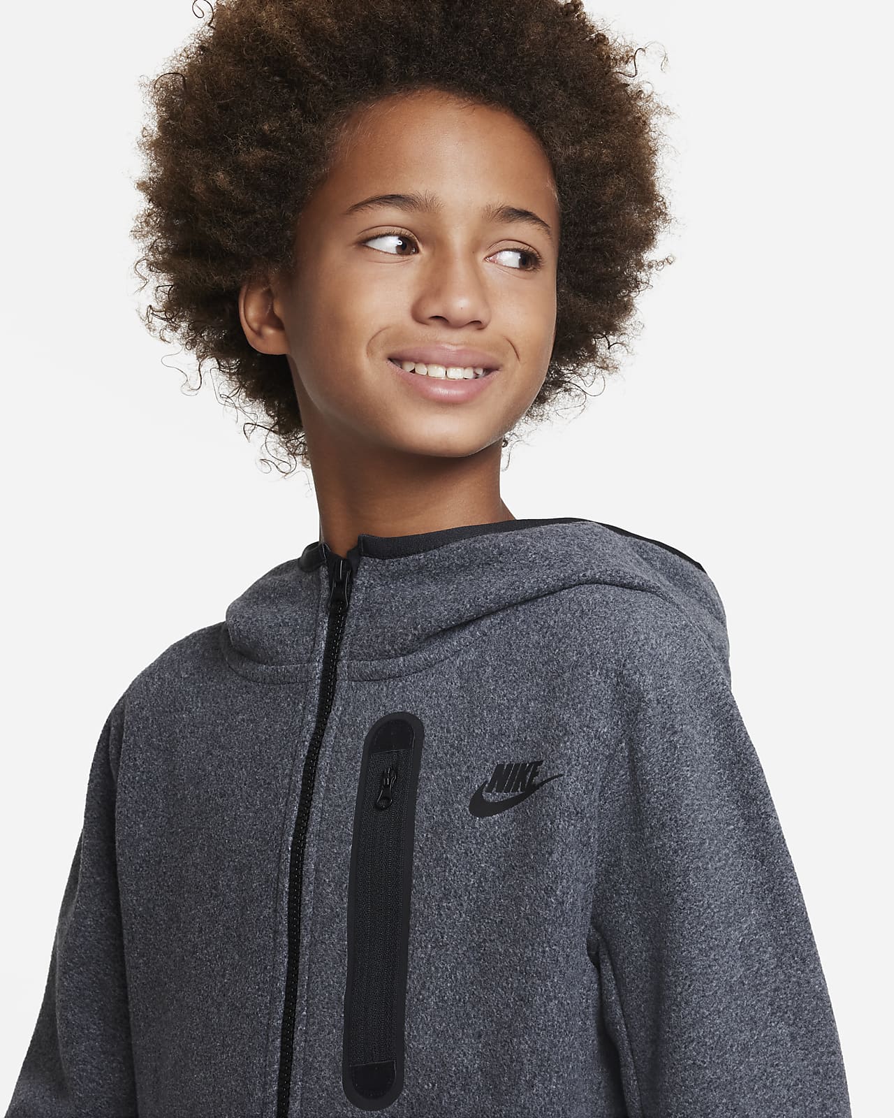 Nike Sportswear Tech Fleece Older Kids' (Boys') Winterized Full-Zip Hoodie. Nike