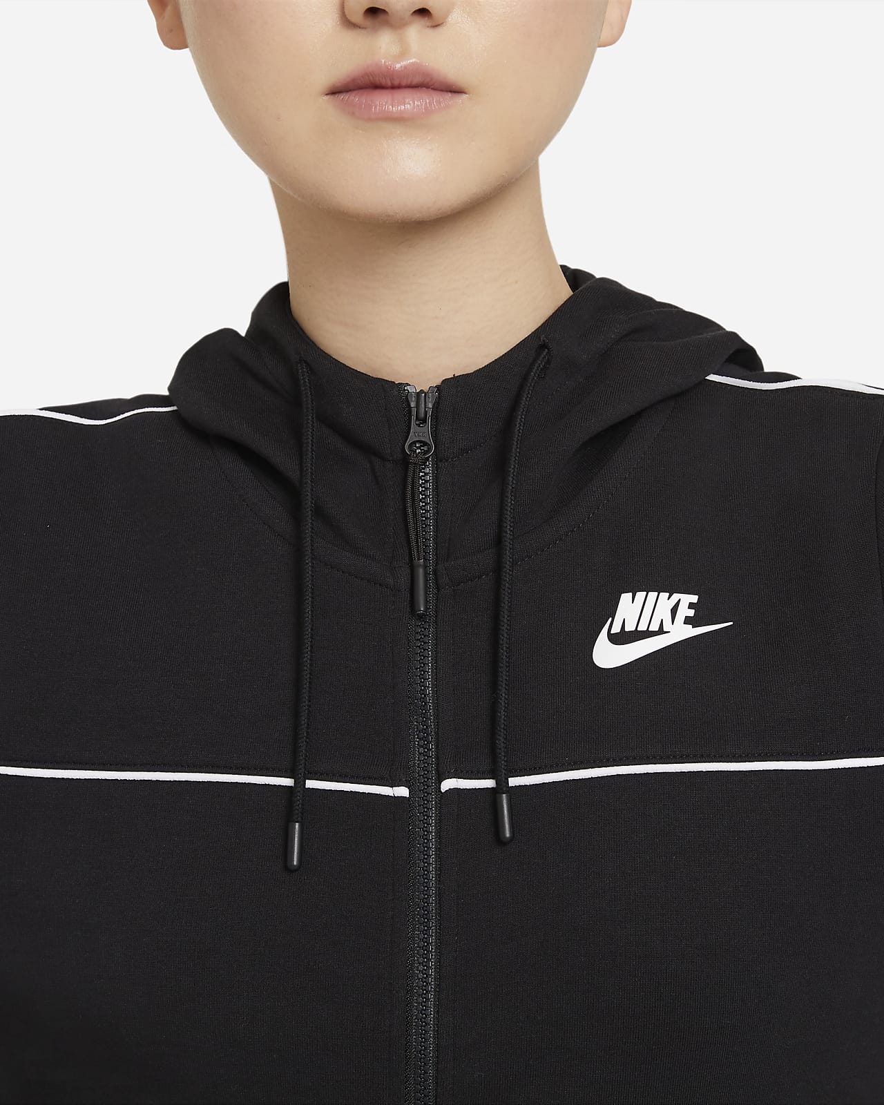 nike black full zip hoodie women's