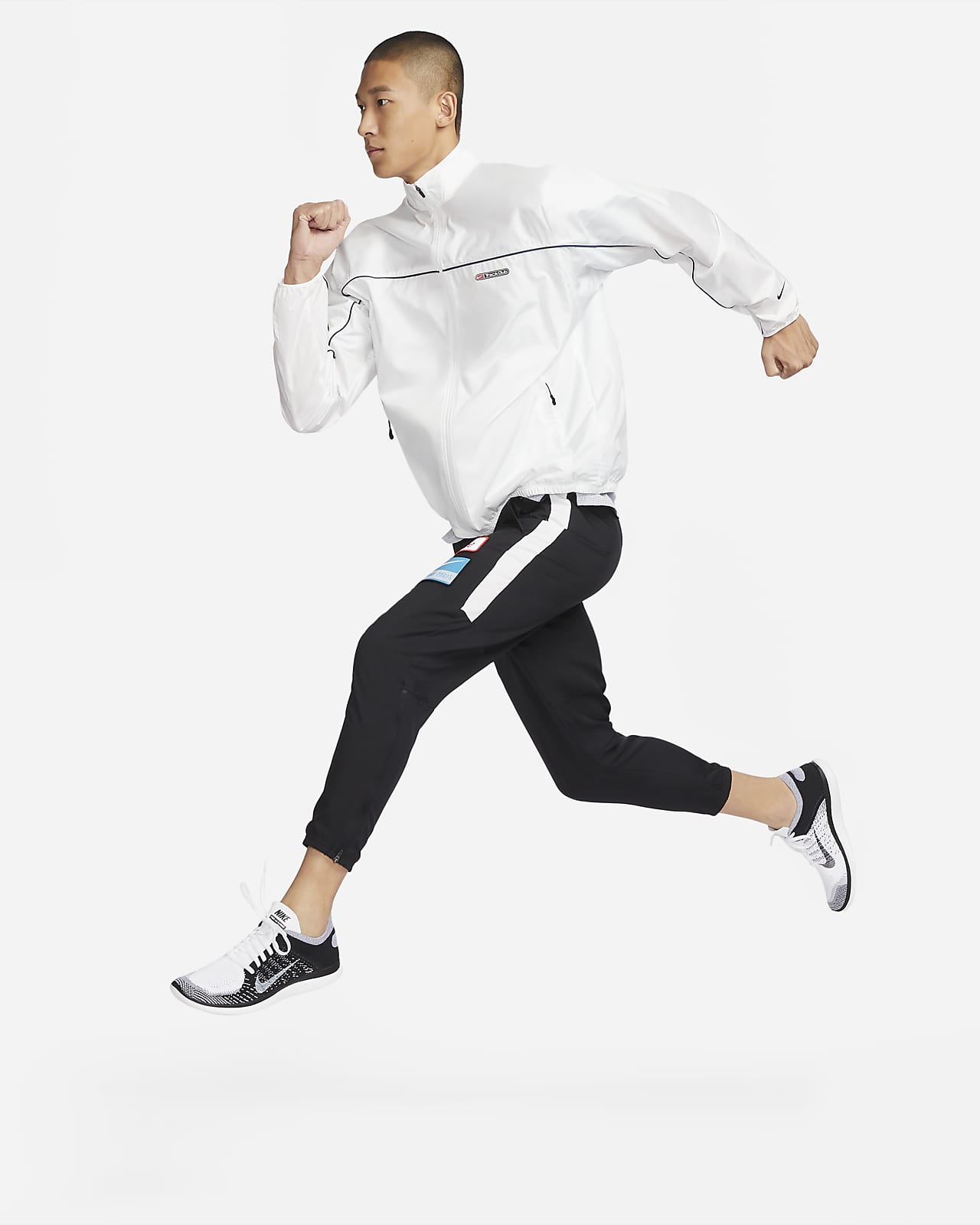 Nike Black And White Windbreaker Wind Pants Warmup Exercise Lounge
