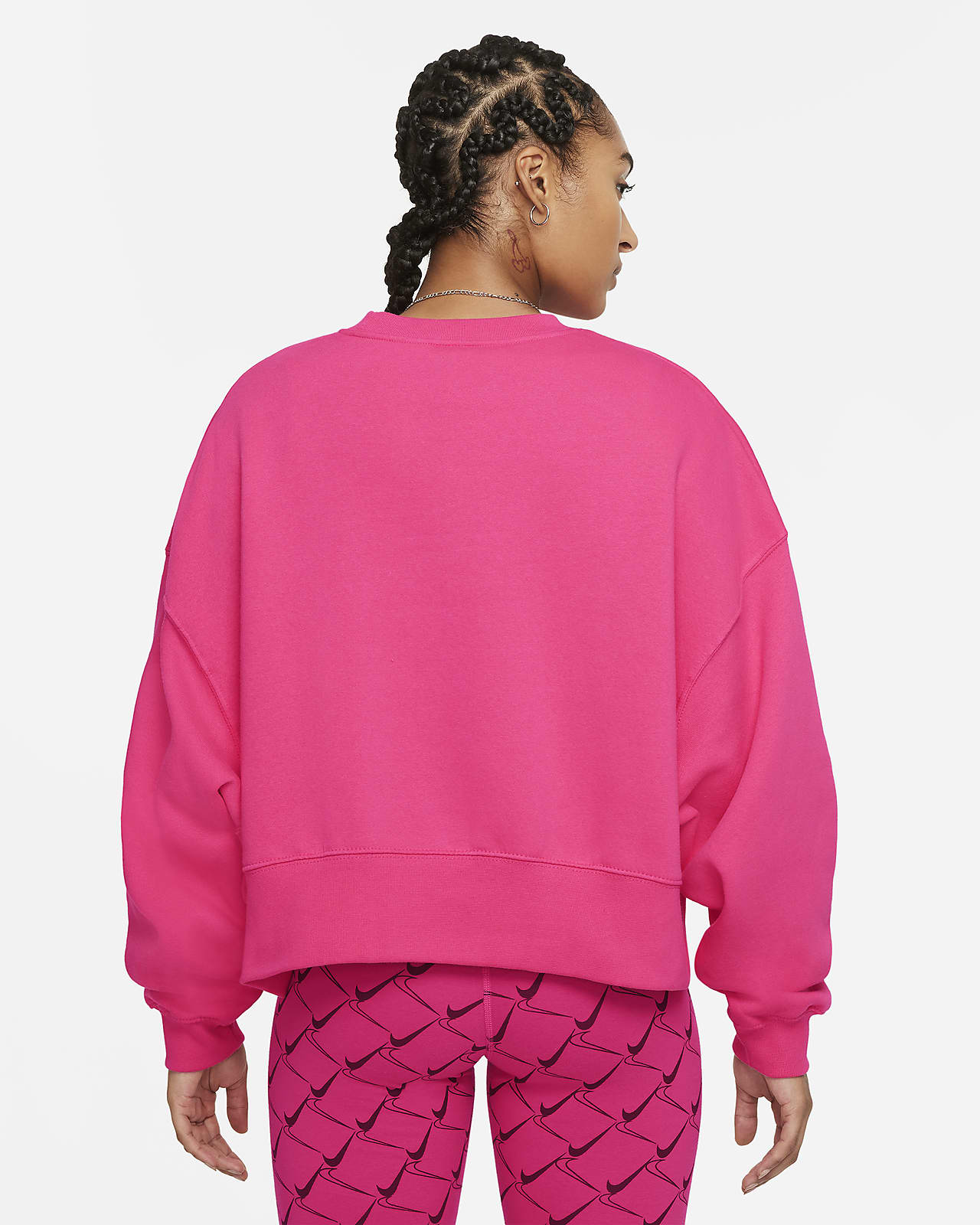 reworked nike crop sweatshirt