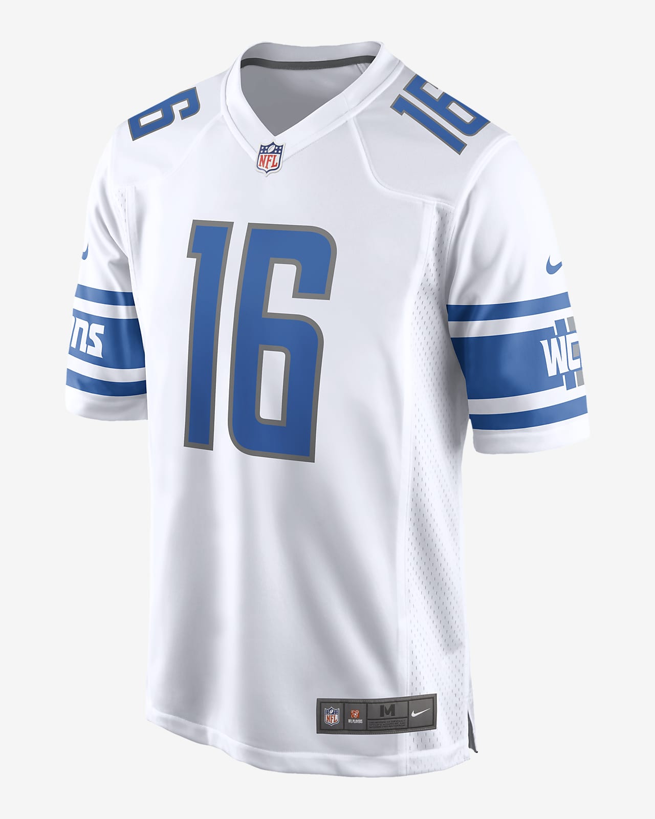NFL Detroit Lions (Jared Goff) Men's Game Football Jersey.