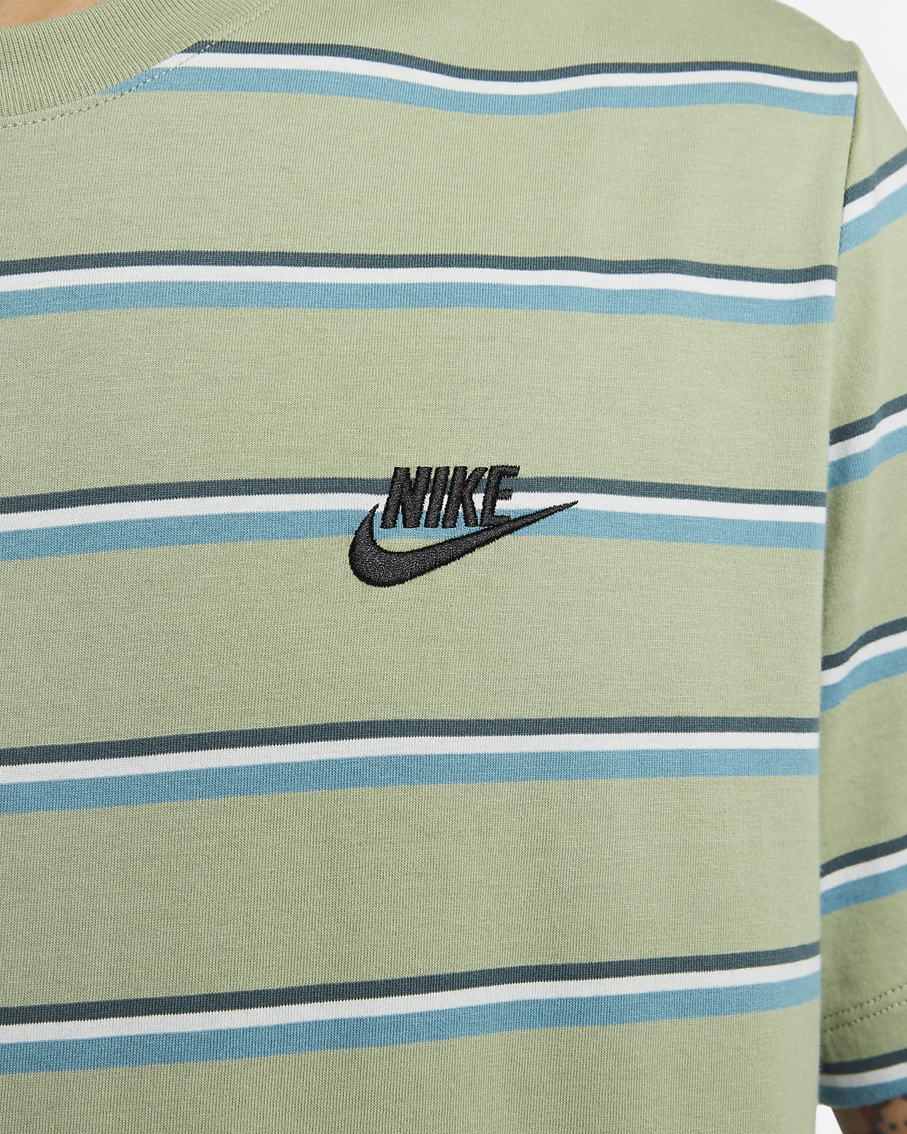 Nike Stripe Club Tee Men's in Oil Green Size M | WSS