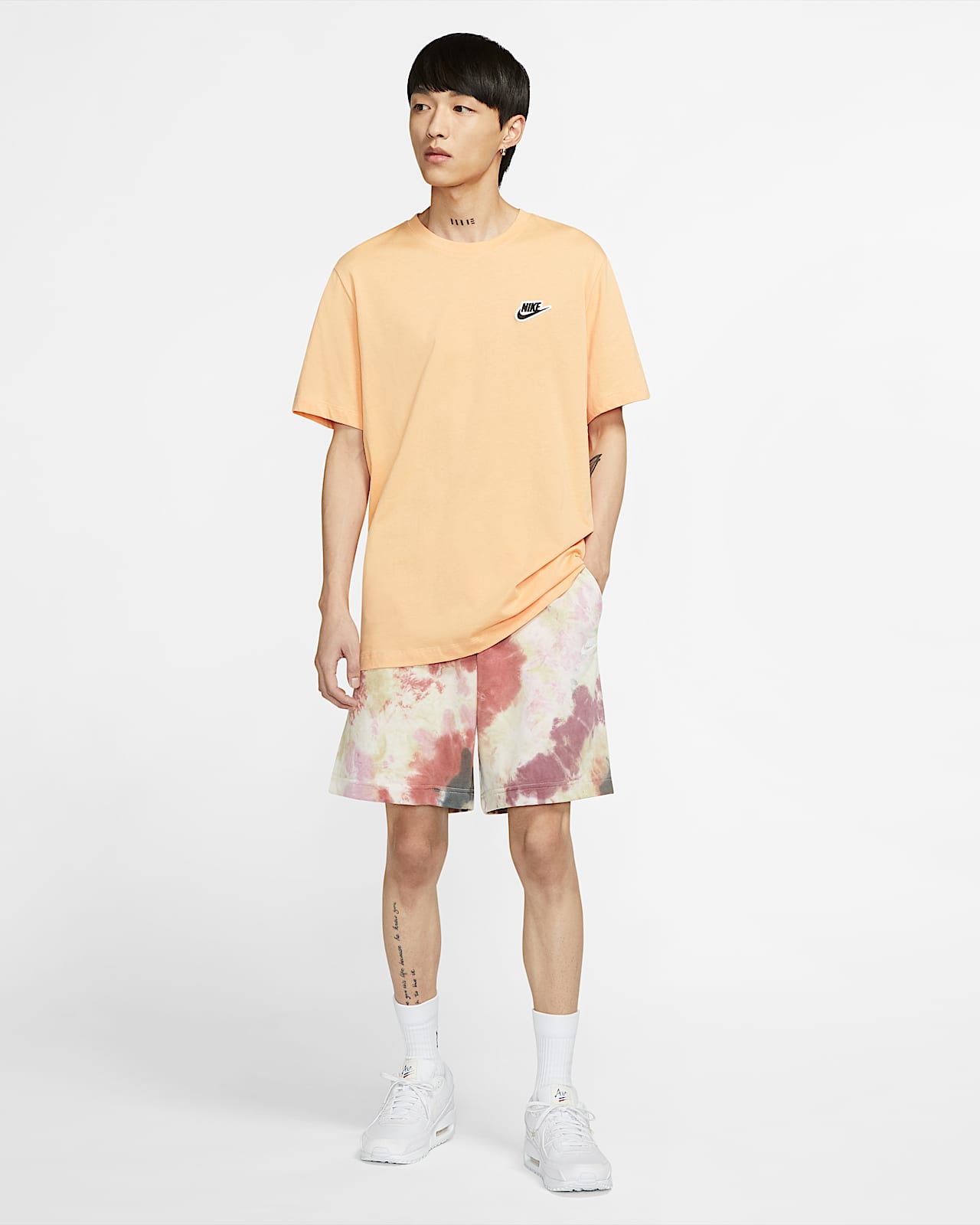 nike french terry shorts yellow