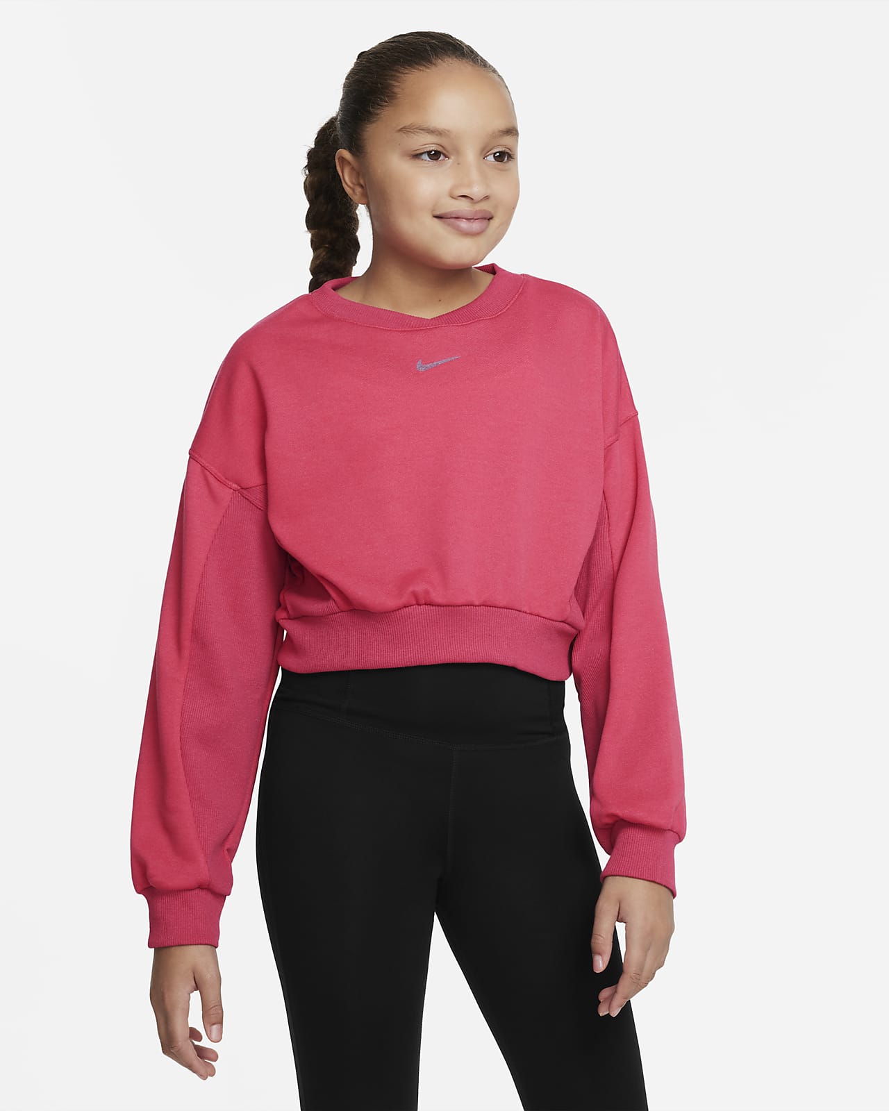 Tröja i pullover-modell Nike Yoga Dri-FIT för ungdom (tjejer)