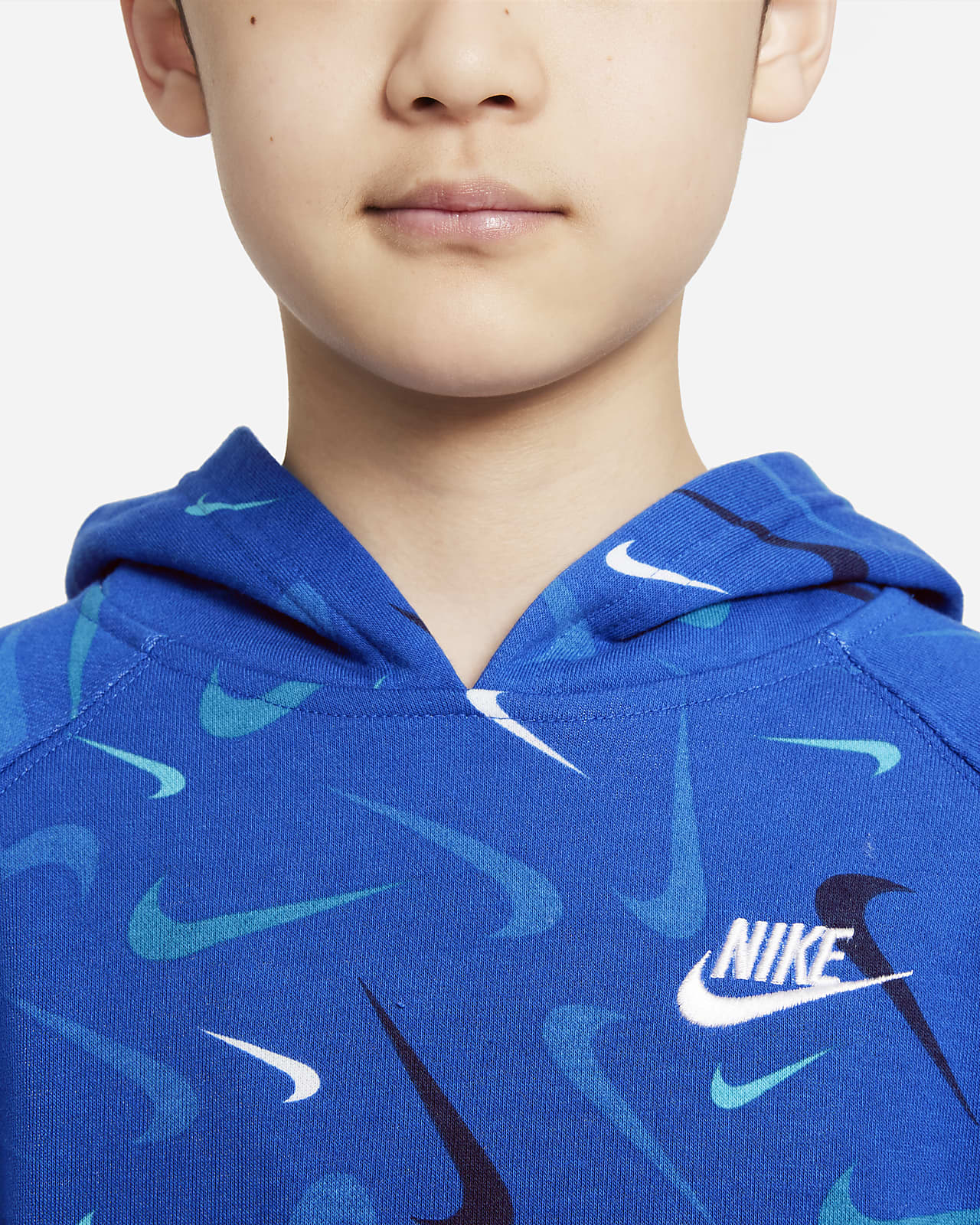 Nike Sportswear Club Big Kids' (Boys') Printed Pullover Hoodie.
