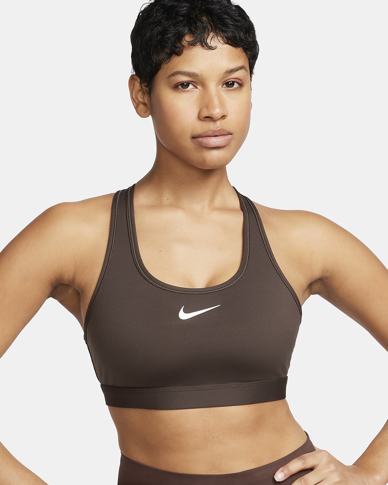 Sutiã de desporto almofadado Nike Swoosh Medium Support para mulher