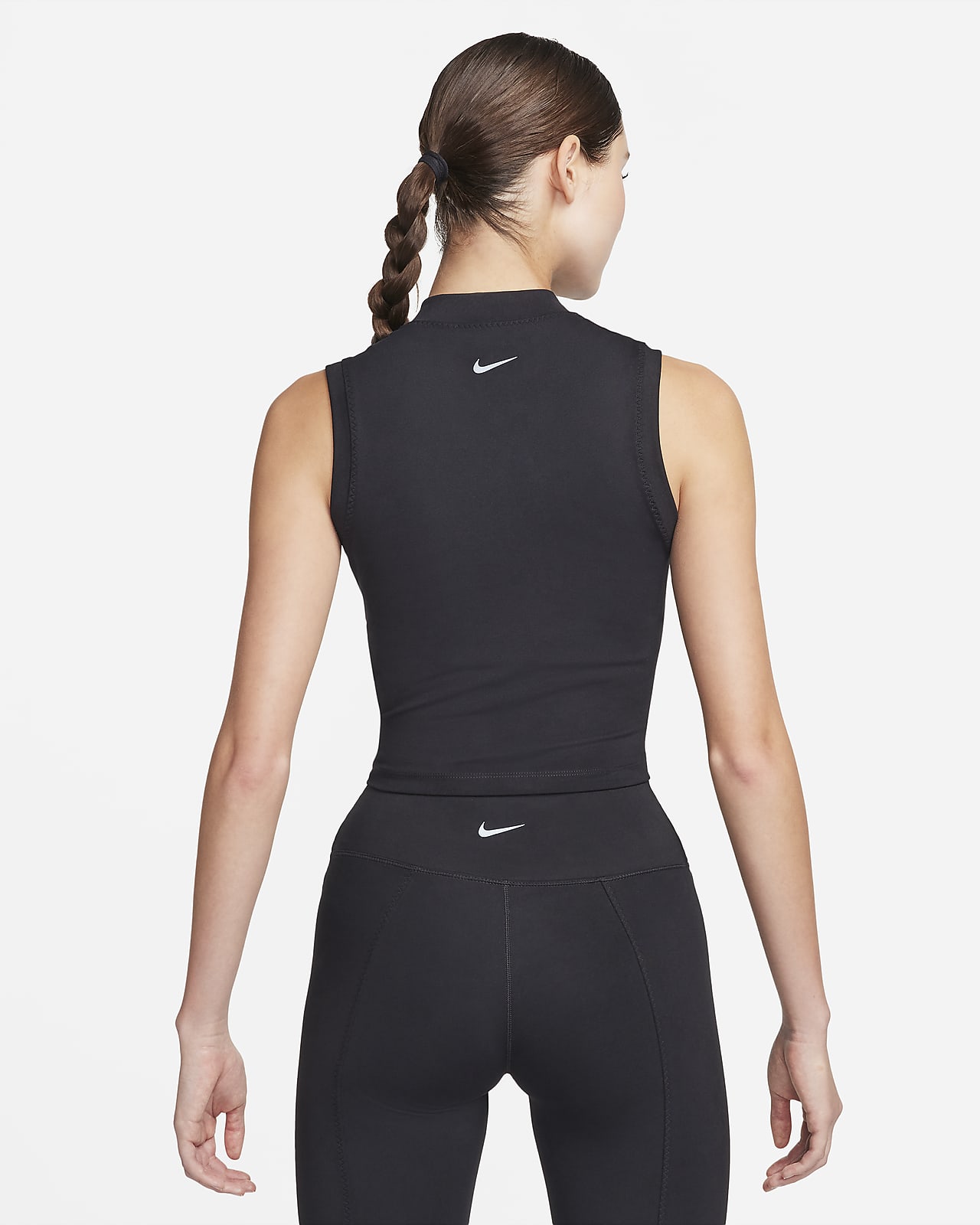 Camisola recortada sem mangas com gola junto ao pescoço Dri-FIT Nike One  Fitted para mulher. Nike PT