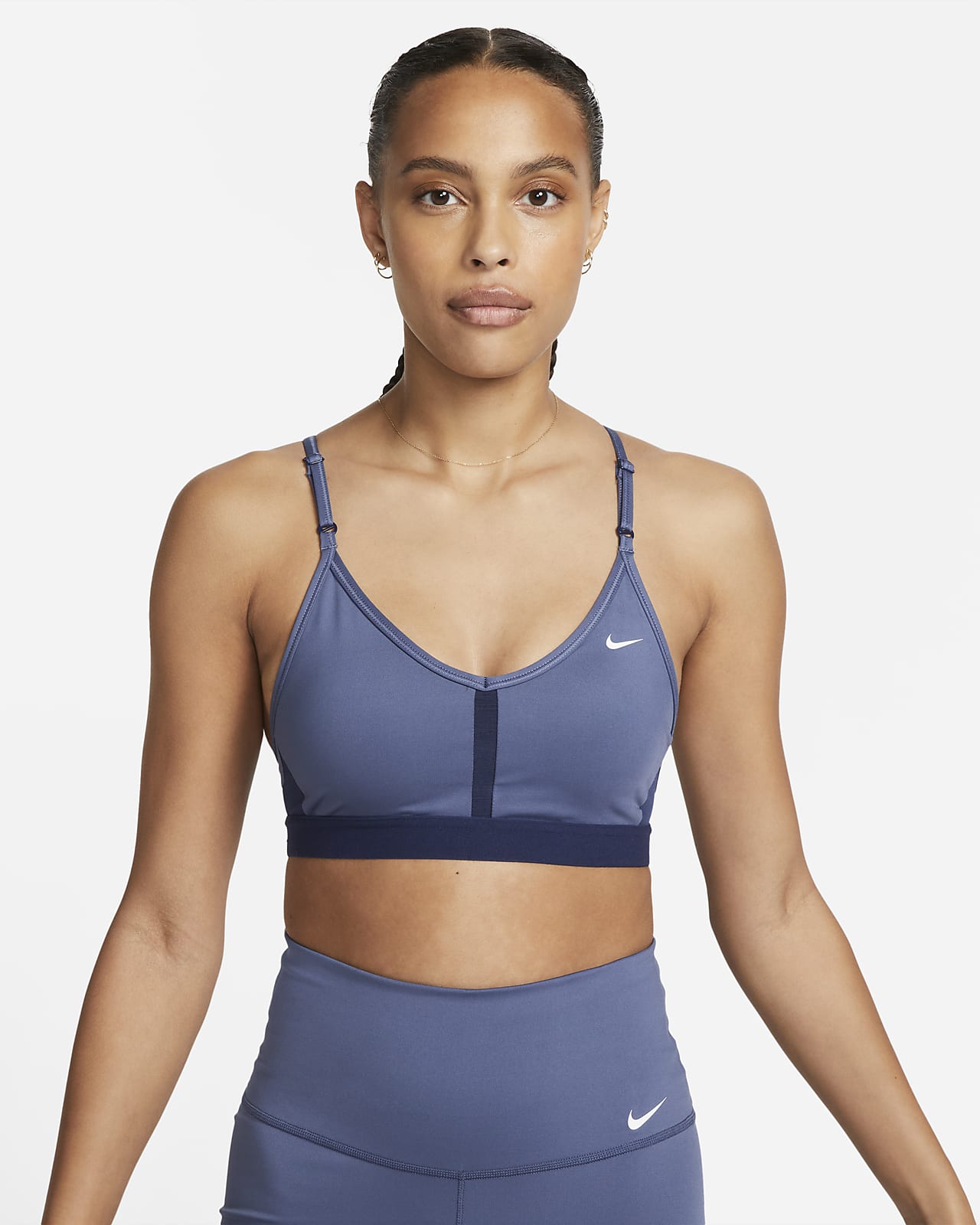 Nike Performance INDY V NECK BRA PLUS - Light support sports bra