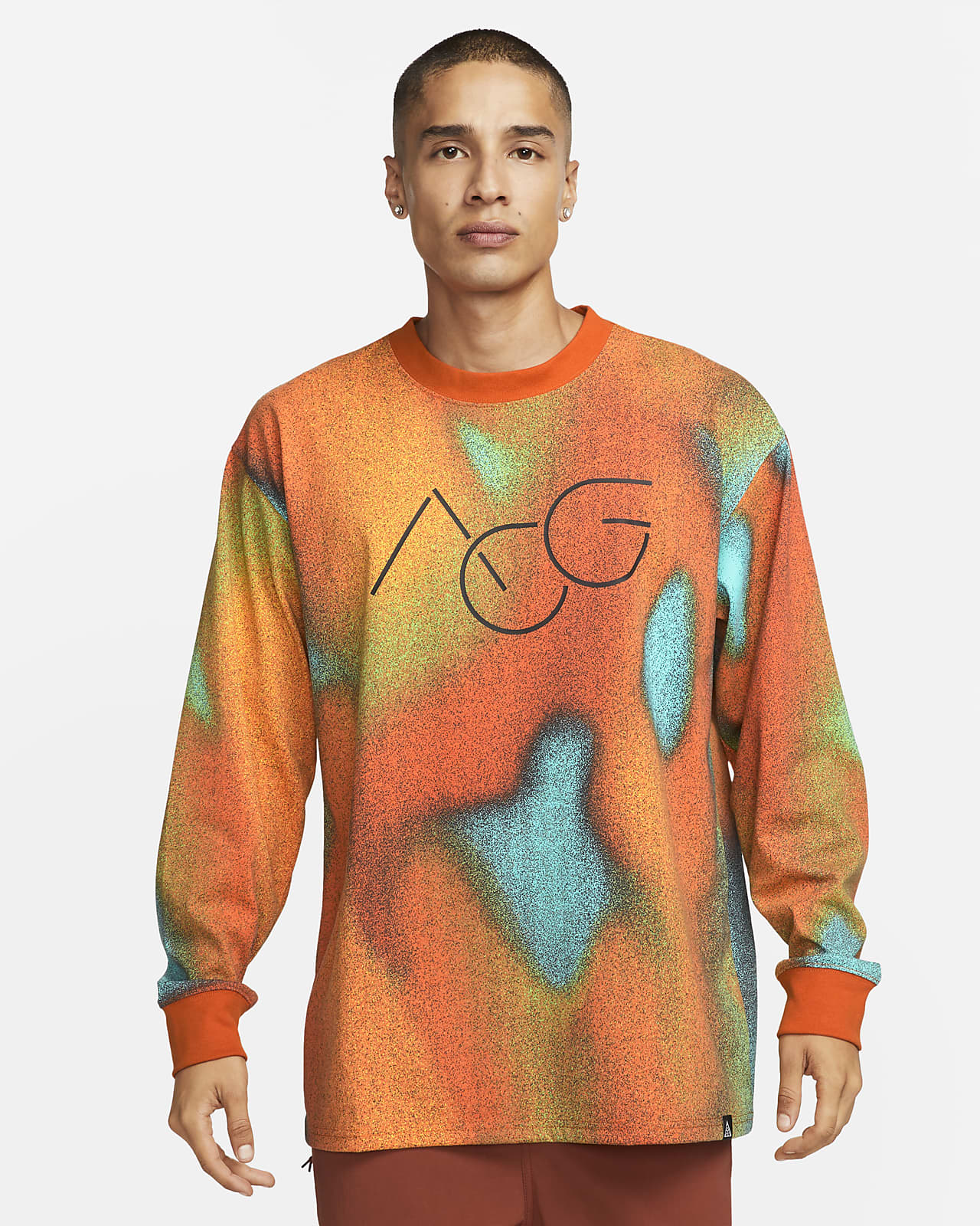 Nike ACG Men's Allover Print Long-Sleeve T-Shirt.