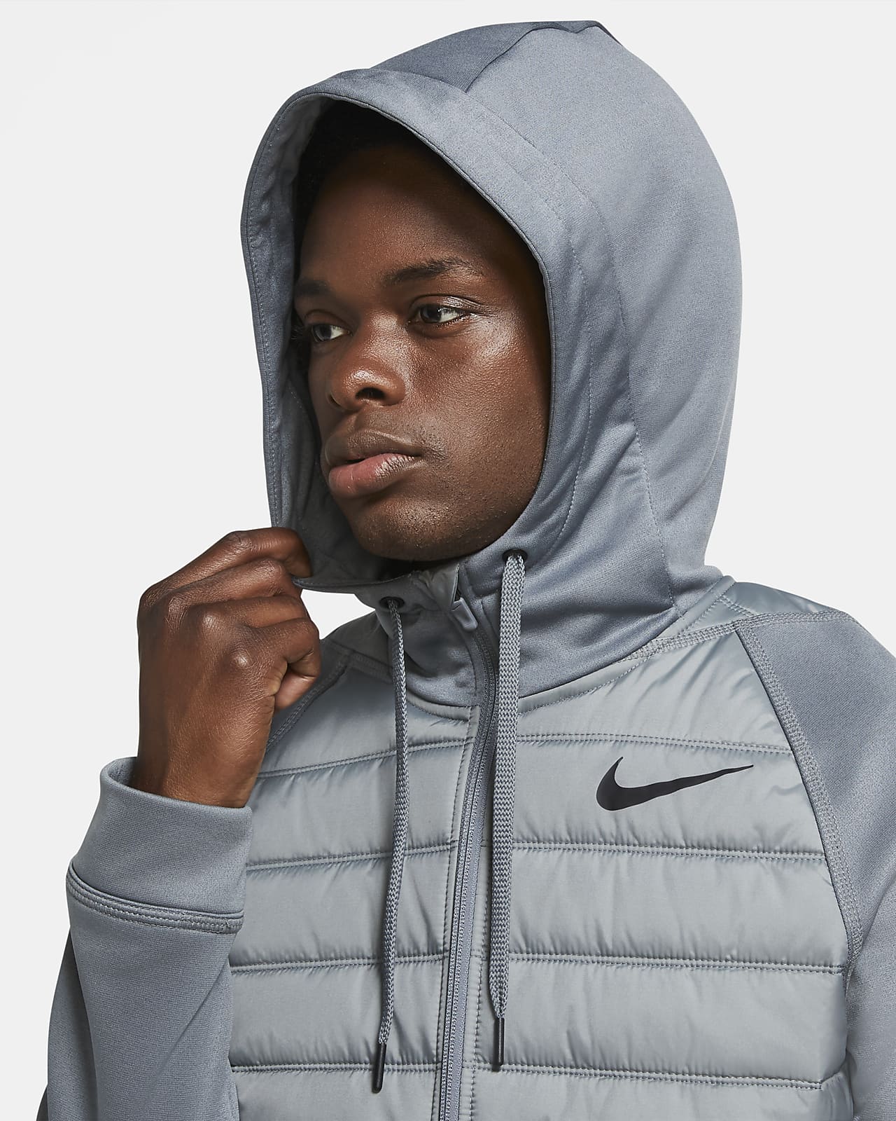 nike training hybrid full zip hoodie