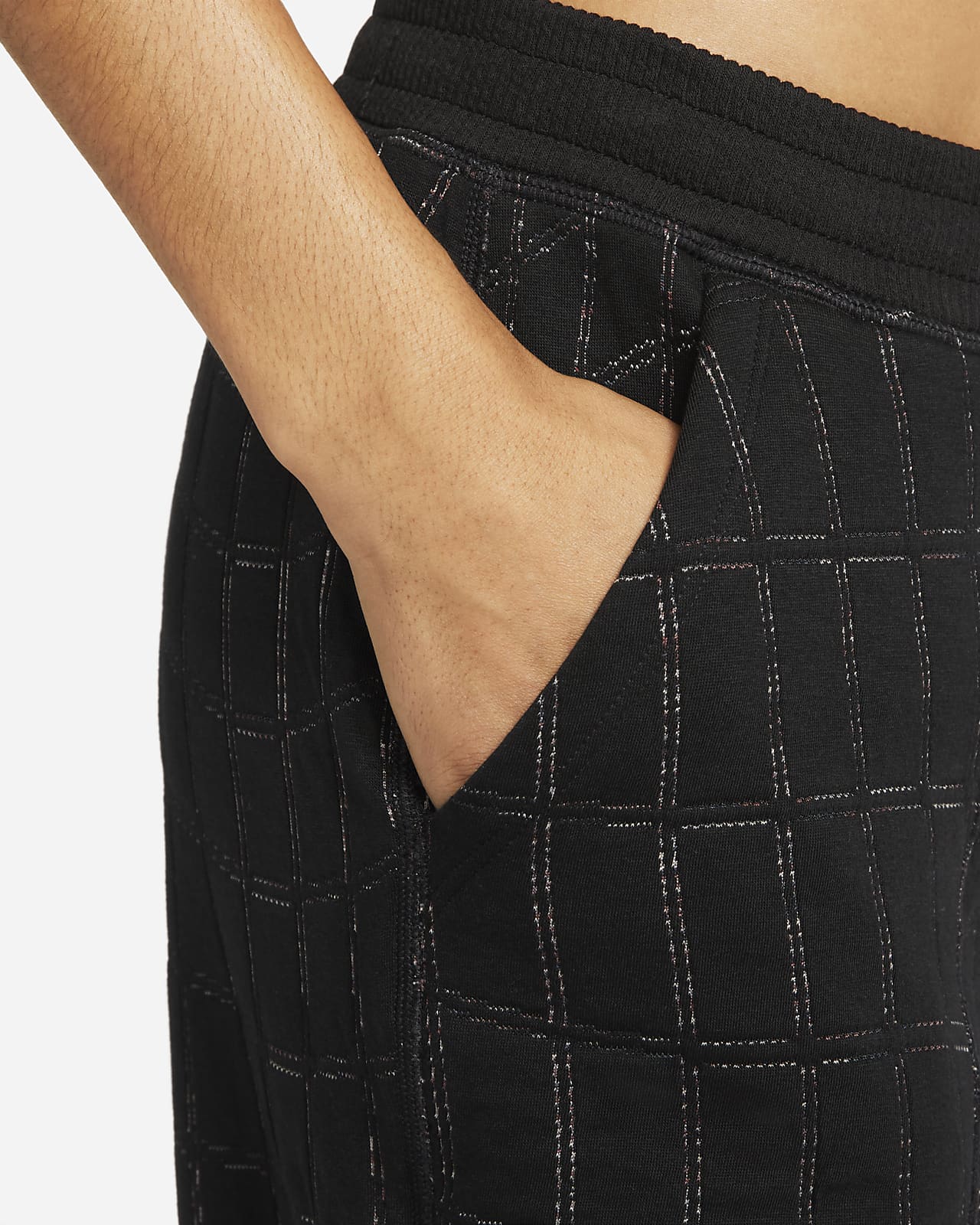 Nike Women's Yoga Therma-fit Luxe Reversible Fleece Pants In Black