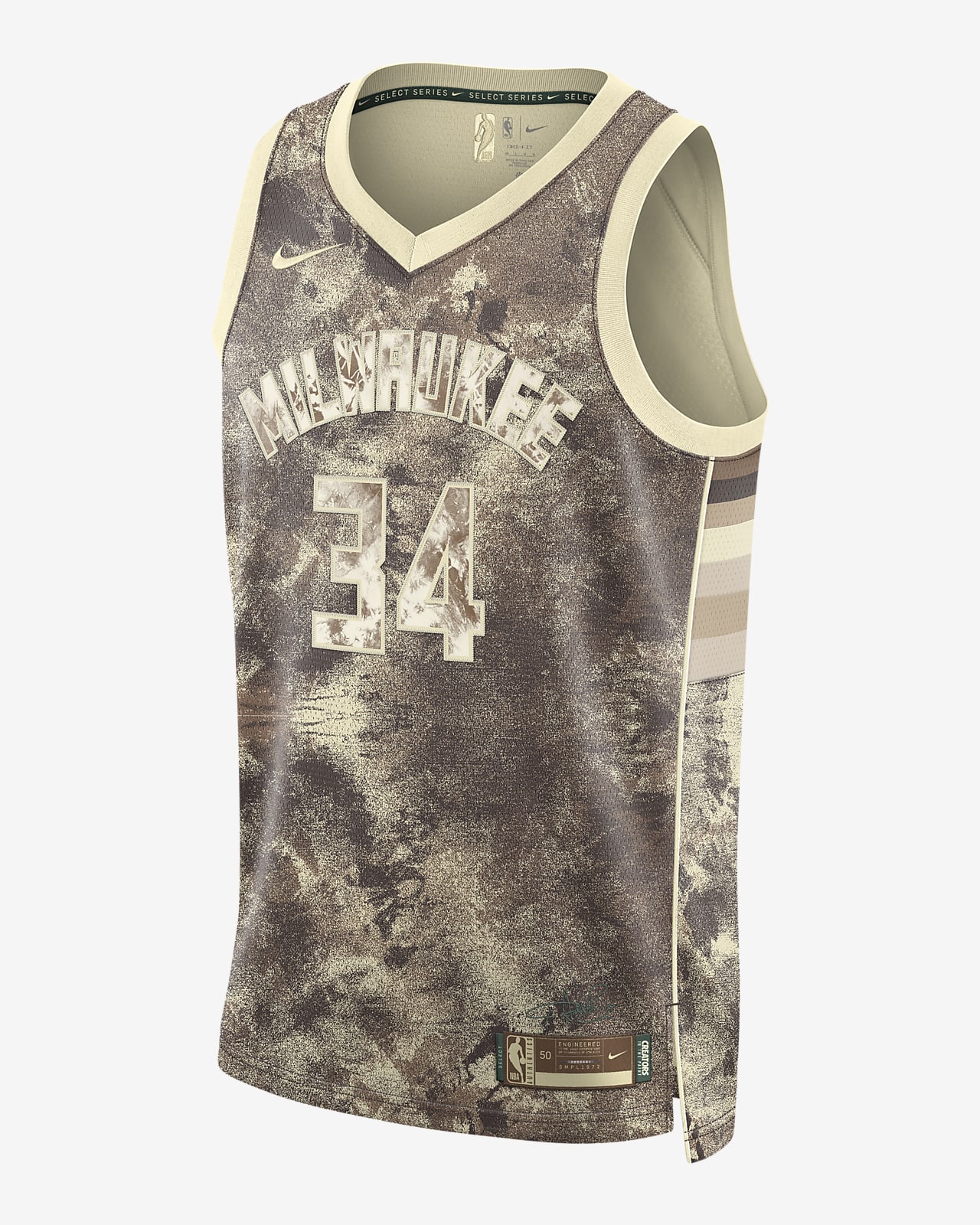 Giannis Antetokounmpo Milwaukee Bucks 2022/23 Select Series Camiseta Nike Dri-FIT NBA Swingman - Hombre. Nike